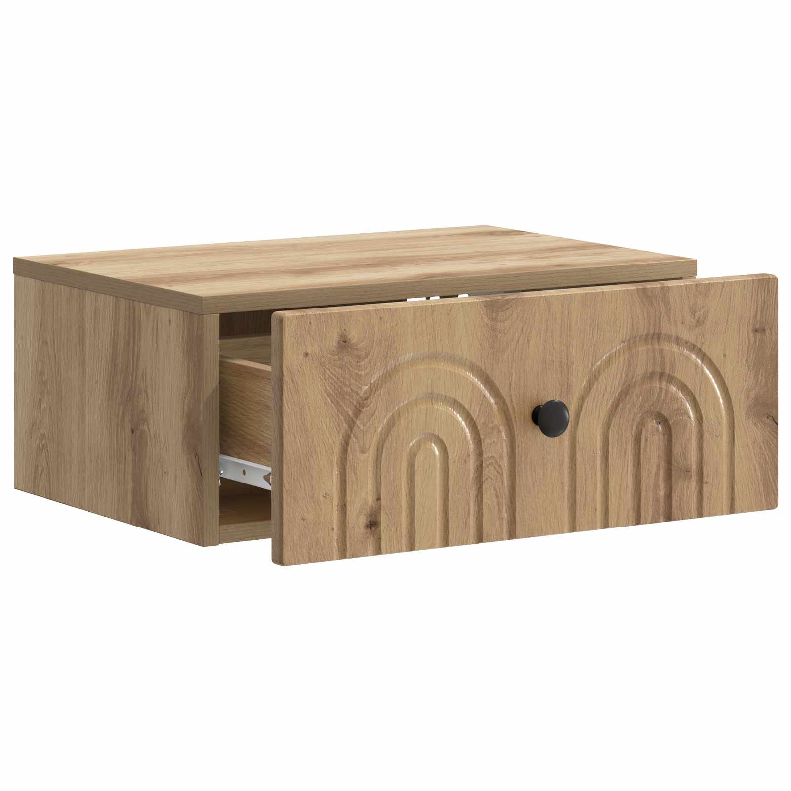 Noćni ormarić za montažu na zid s ladicama 2 pcs Hrast artisan