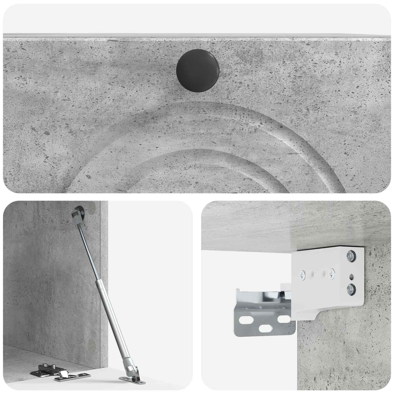 TV ormar za zid Zidne Betonska siva 59,5 x 41 x 30 cm