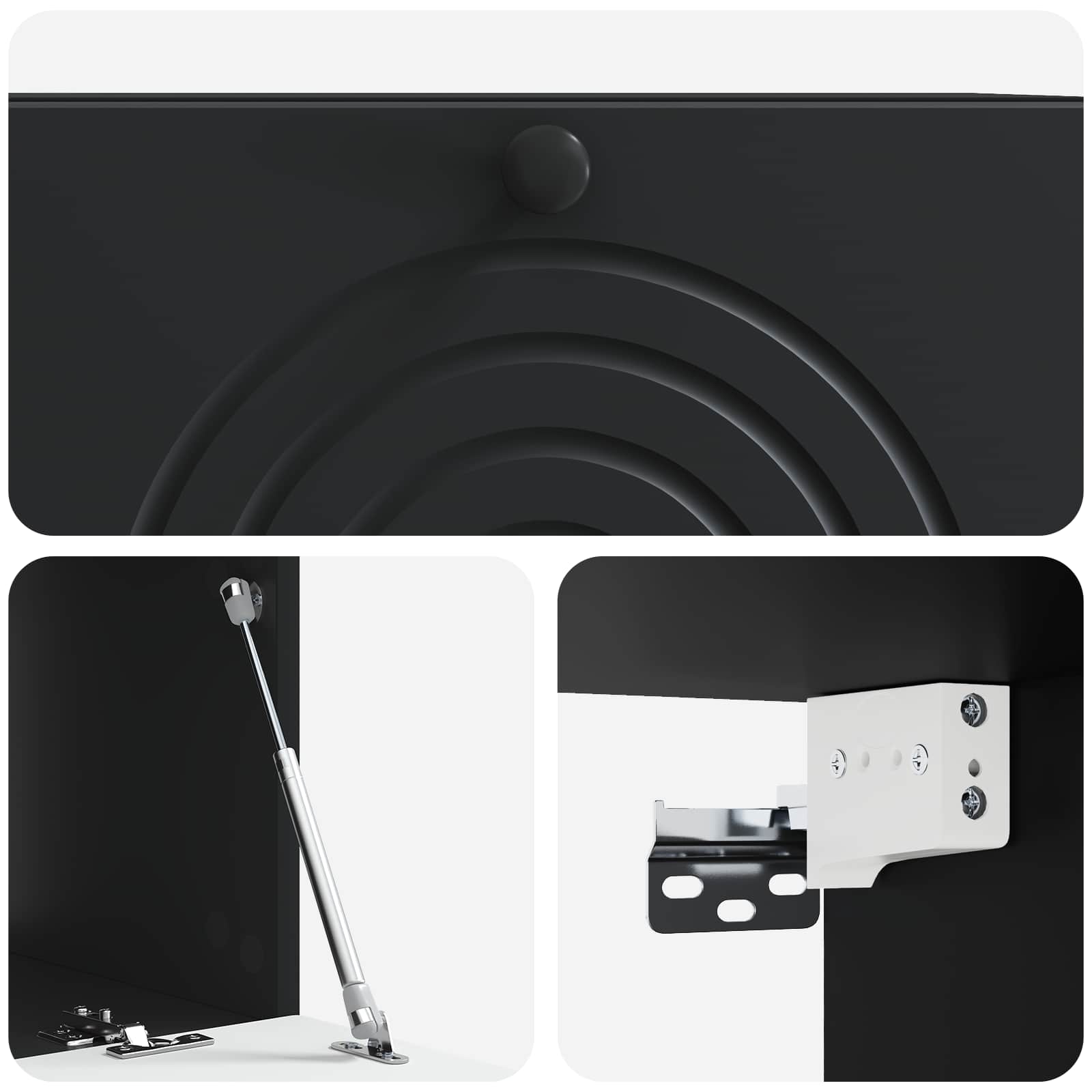 TV ormar za zid Zidne Crna 78,5 x 41 x 30 cm Konstruirano drvo