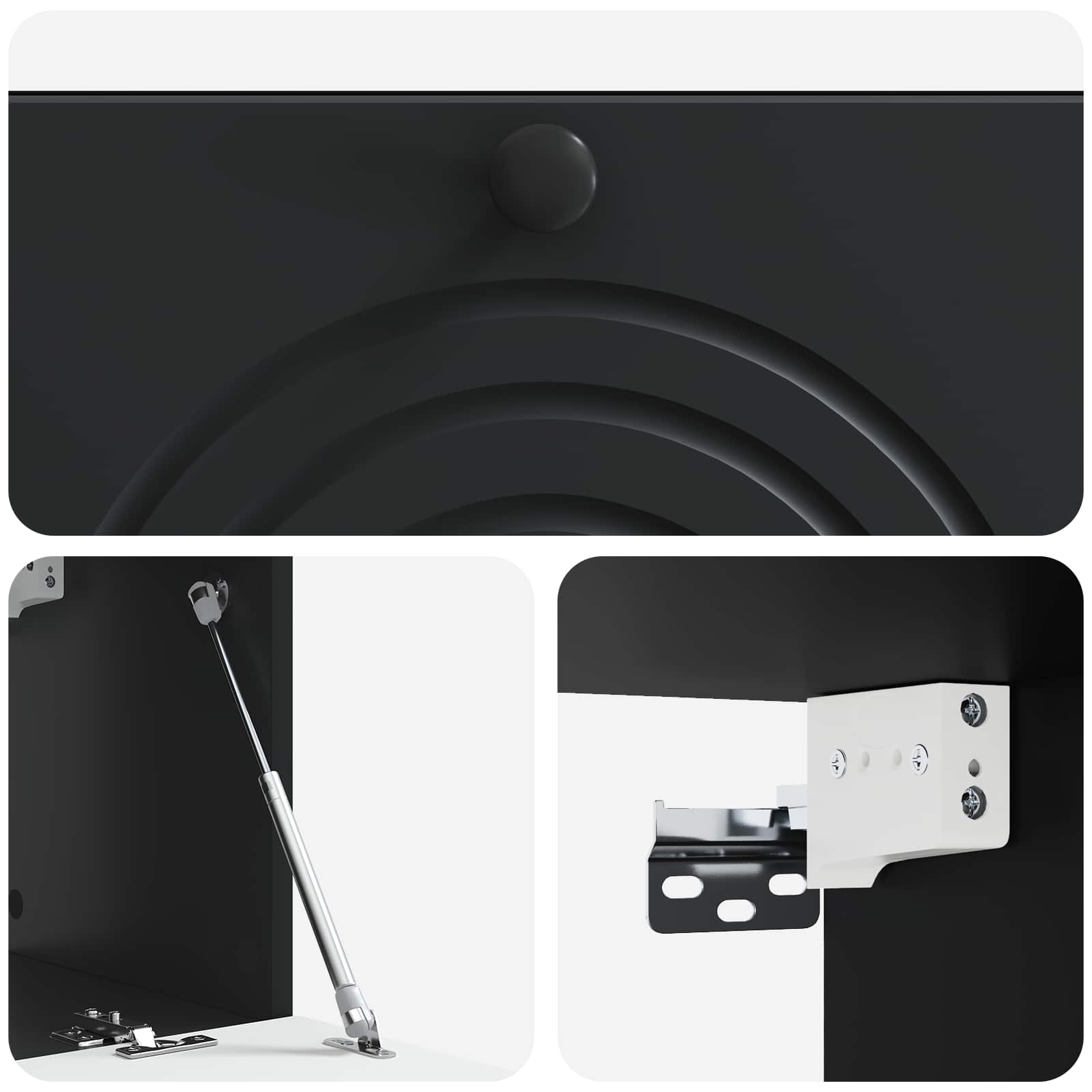 TV ormar za zid Zidne Crna 78,5 x 31 x 30 cm Konstruirano drvo