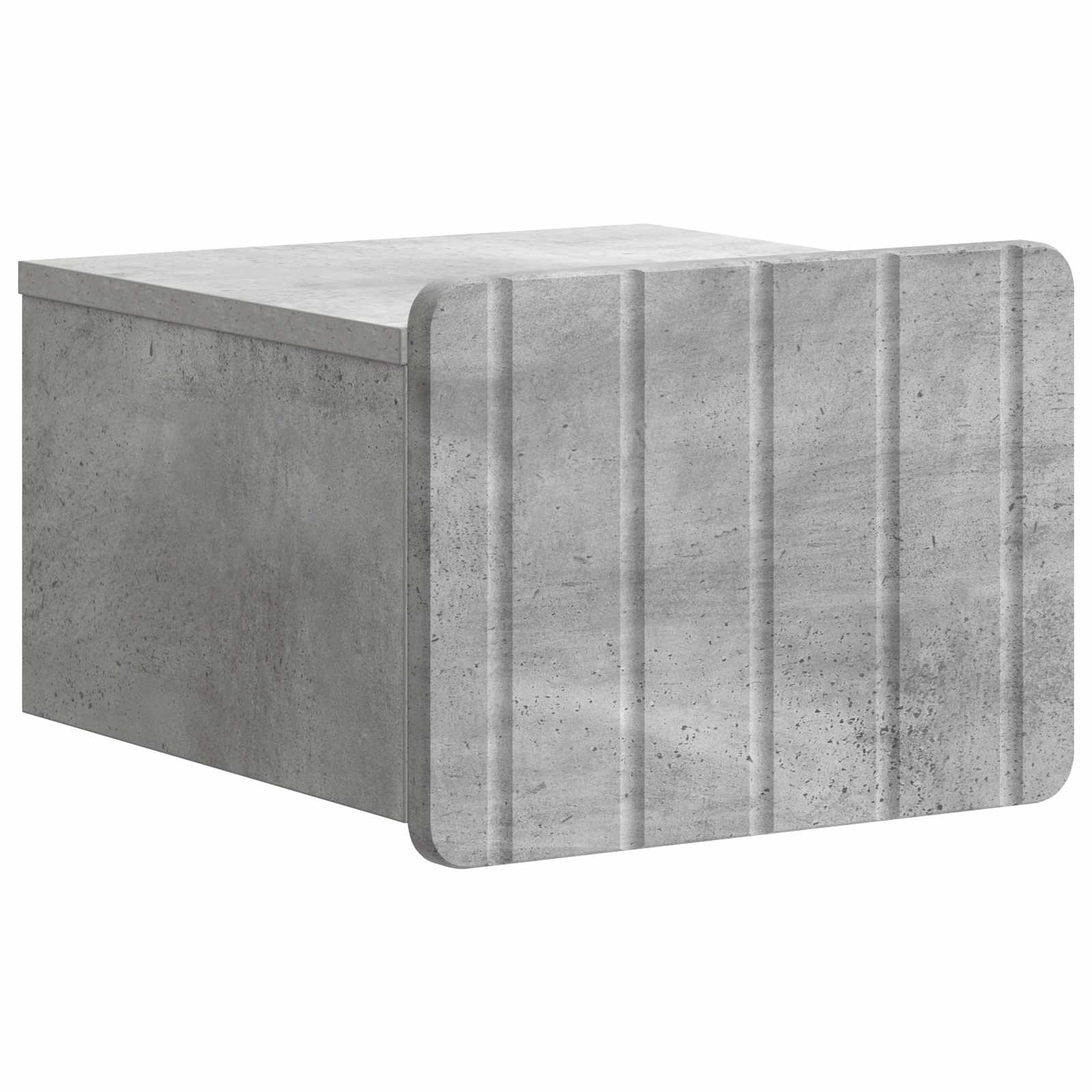 Noćni ormarić za montažu na zid s ladicama 2 pcs Betonska siva