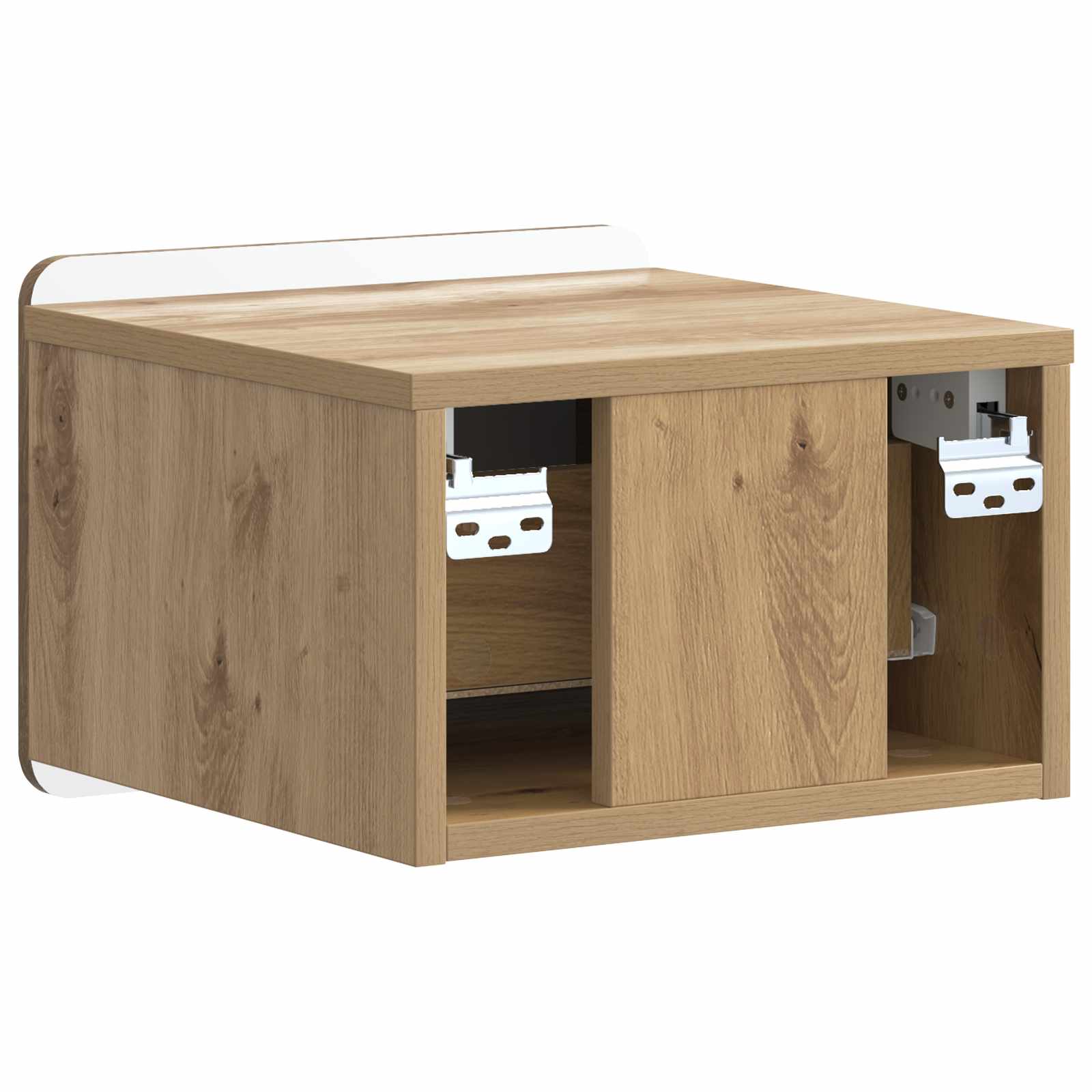 Noćni ormarić za montažu na zid s ladicama 2 pcs Hrast artisan