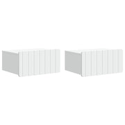 Noćni ormarić za montažu na zid 2 pcs Bijela 49 x 34,5 x 24 cm