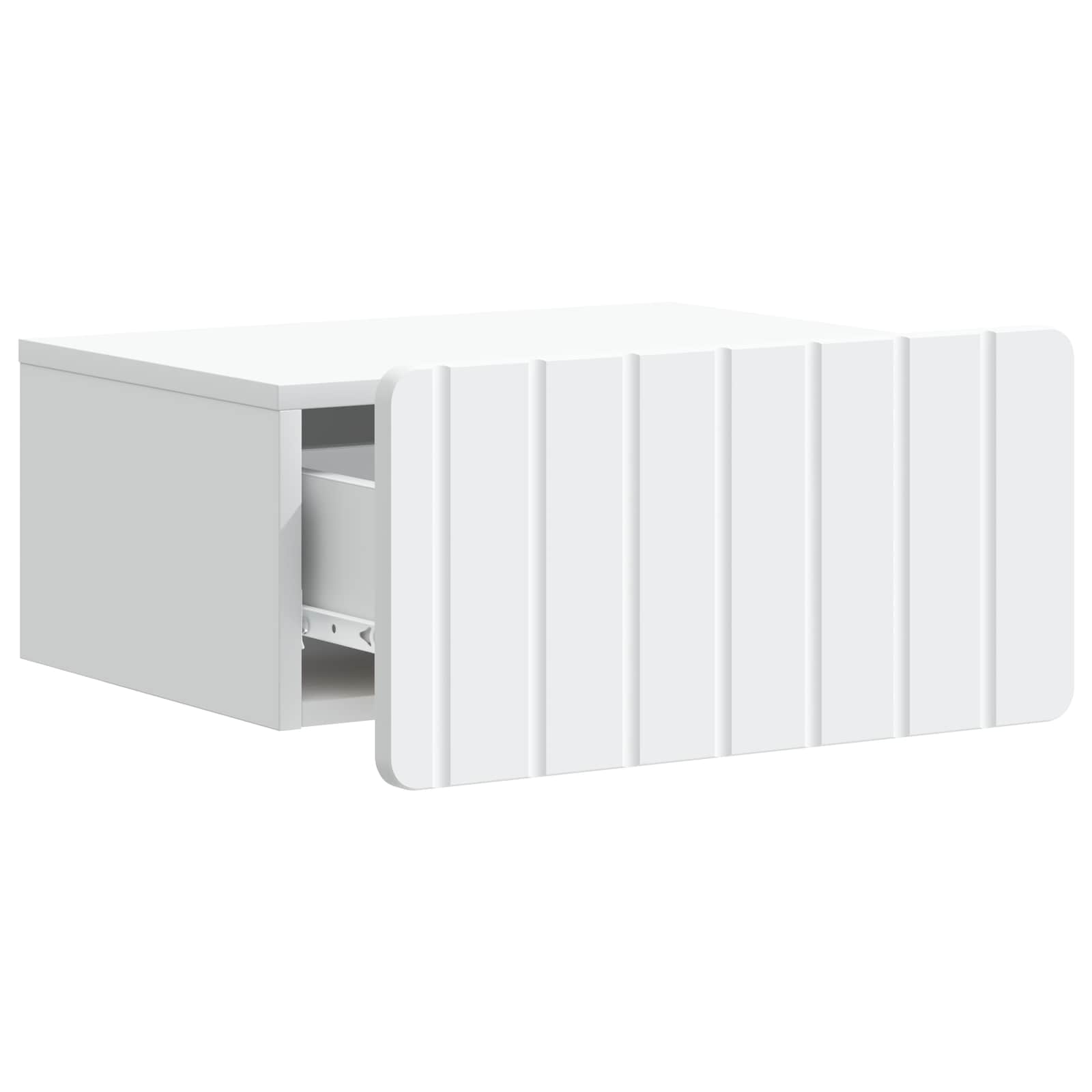Noćni ormarić za montažu na zid 2 pcs Bijela 49 x 34,5 x 24 cm