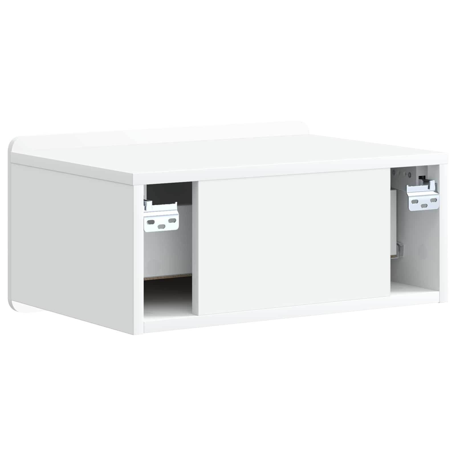 Noćni ormarić za montažu na zid 2 pcs Bijela 49 x 34,5 x 24 cm
