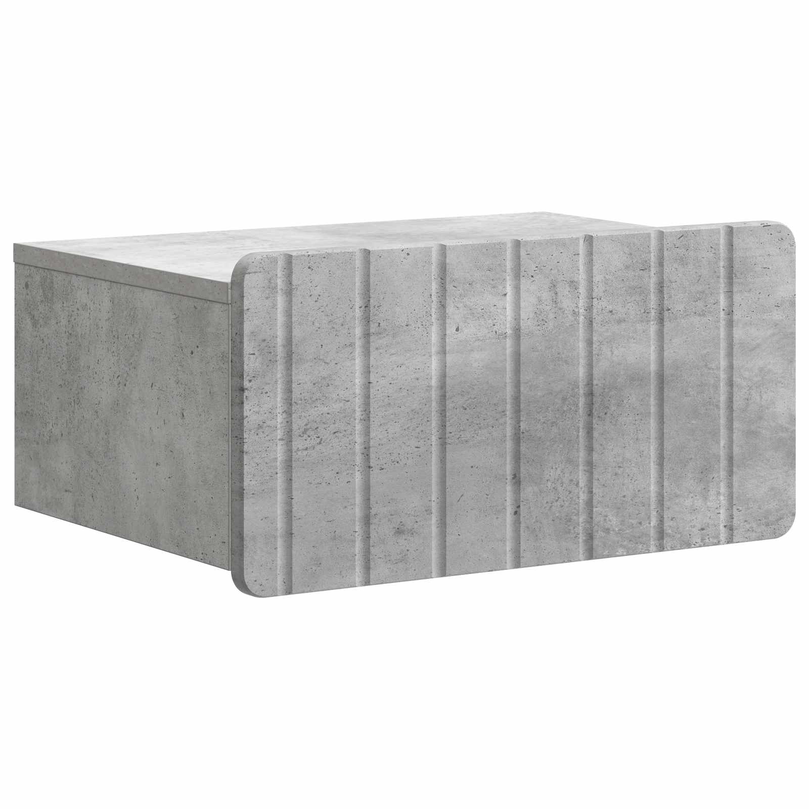 Noćni ormarić za montažu na zid s ladicama 2 pcs Betonska siva