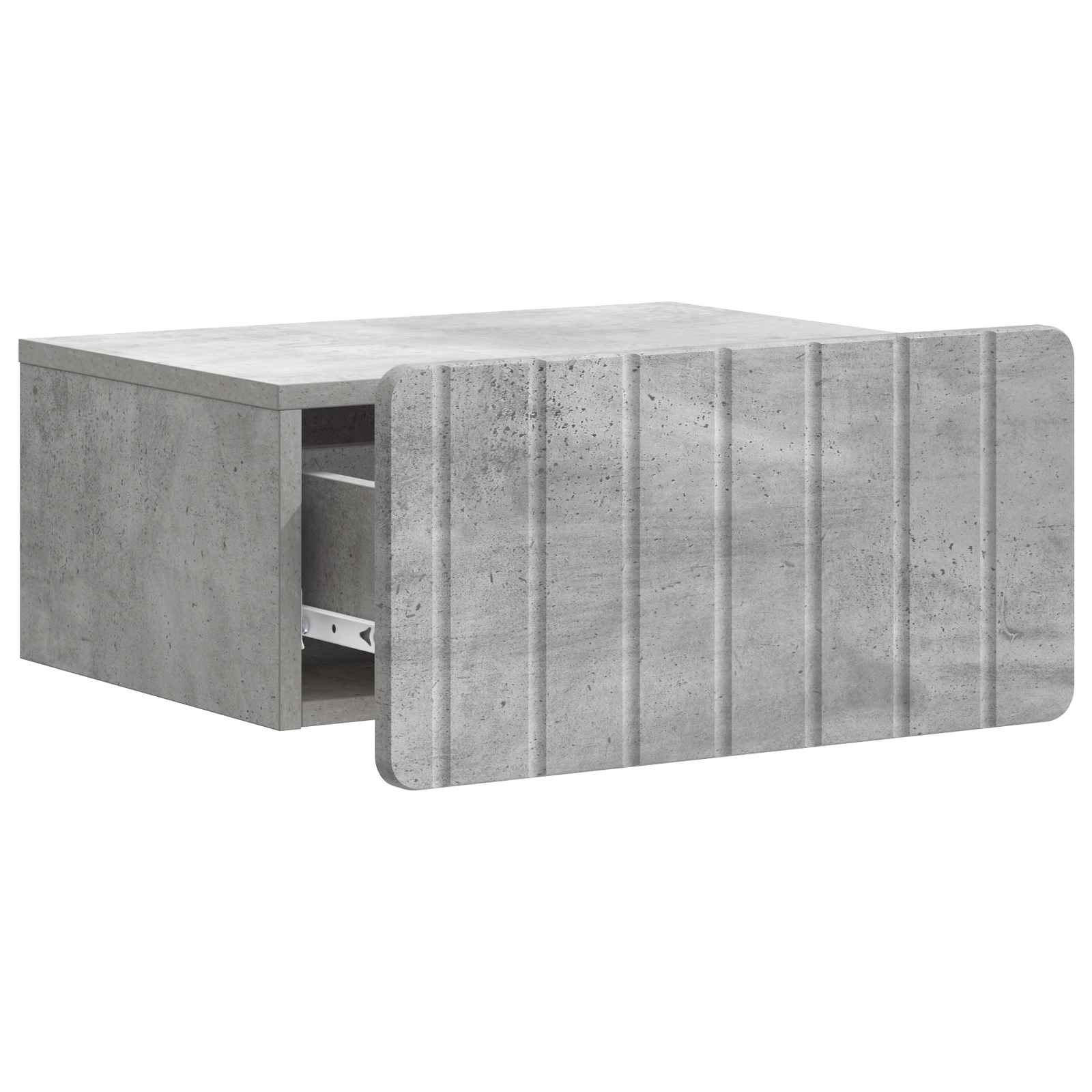 Noćni ormarić za montažu na zid s ladicama 2 pcs Betonska siva