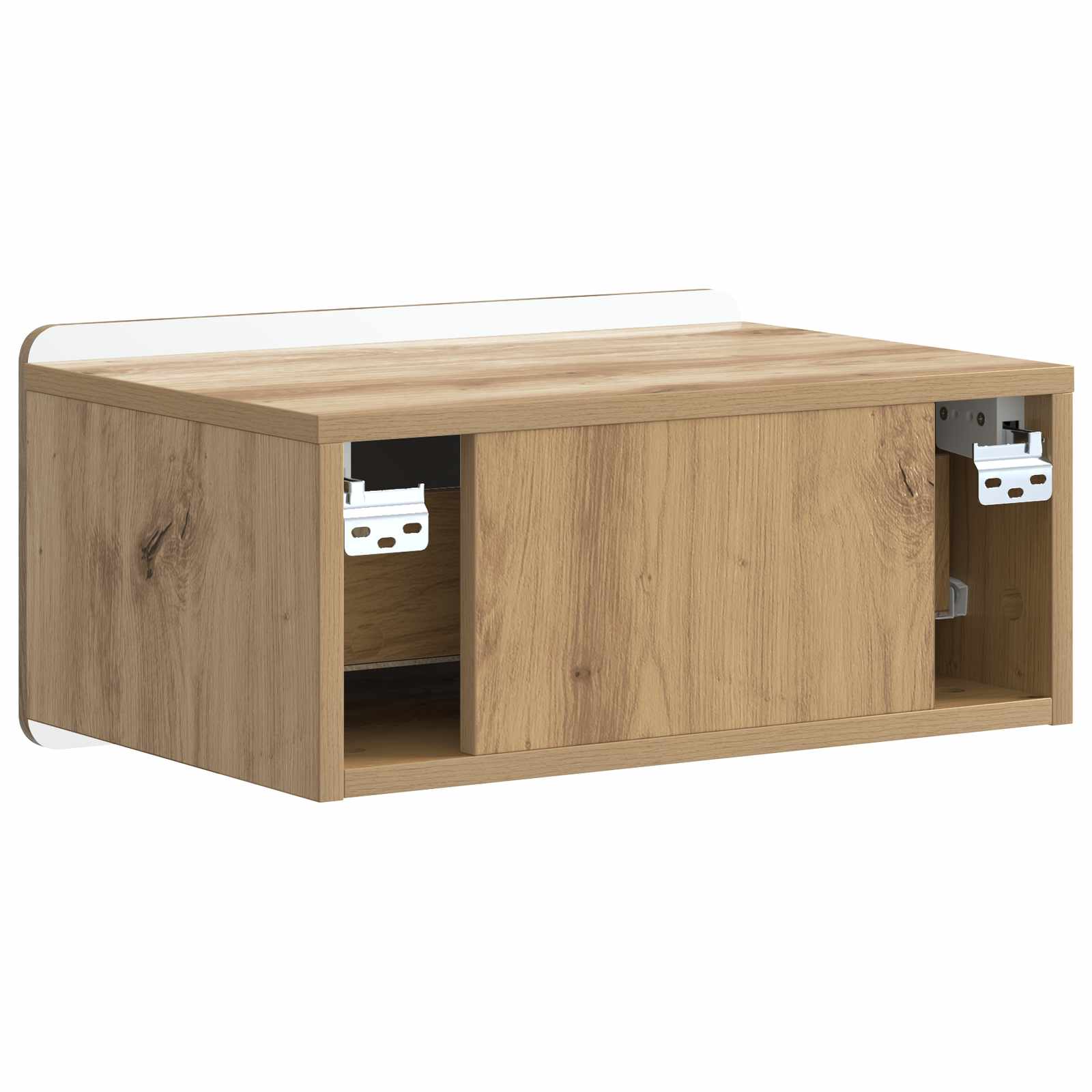 Noćni ormarić za montažu na zid s ladicama 2 pcs Hrast artisan
