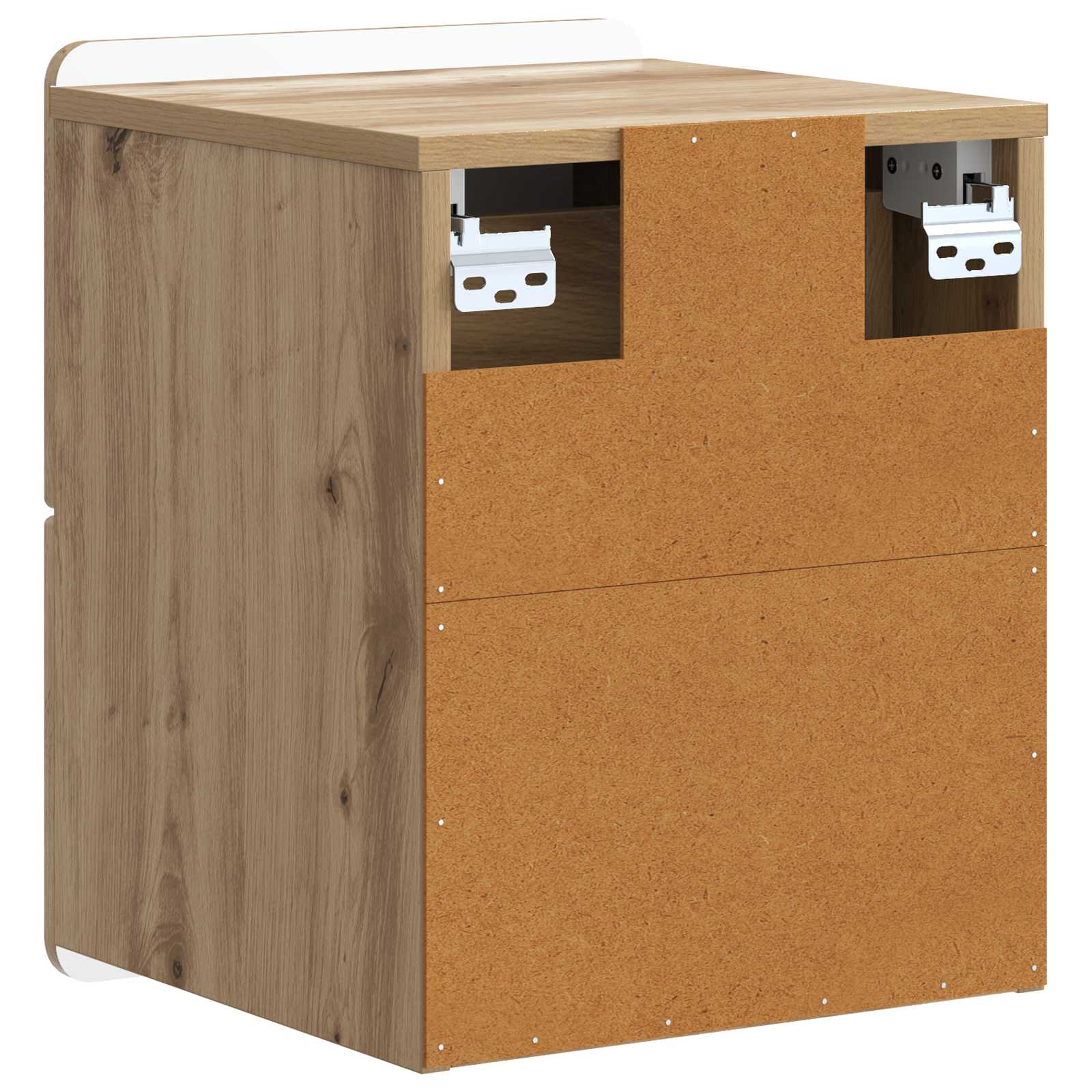 Noćni ormarić za montažu na zid s ladicama 2 pcs Hrast artisan