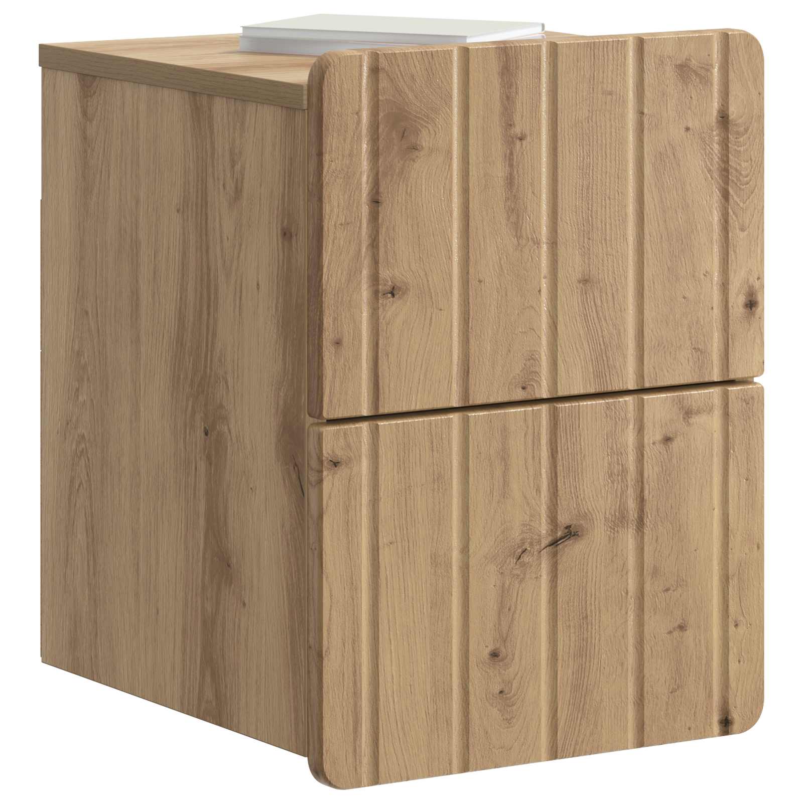 Noćni ormarić za montažu na zid s ladicama 2 pcs Hrast artisan