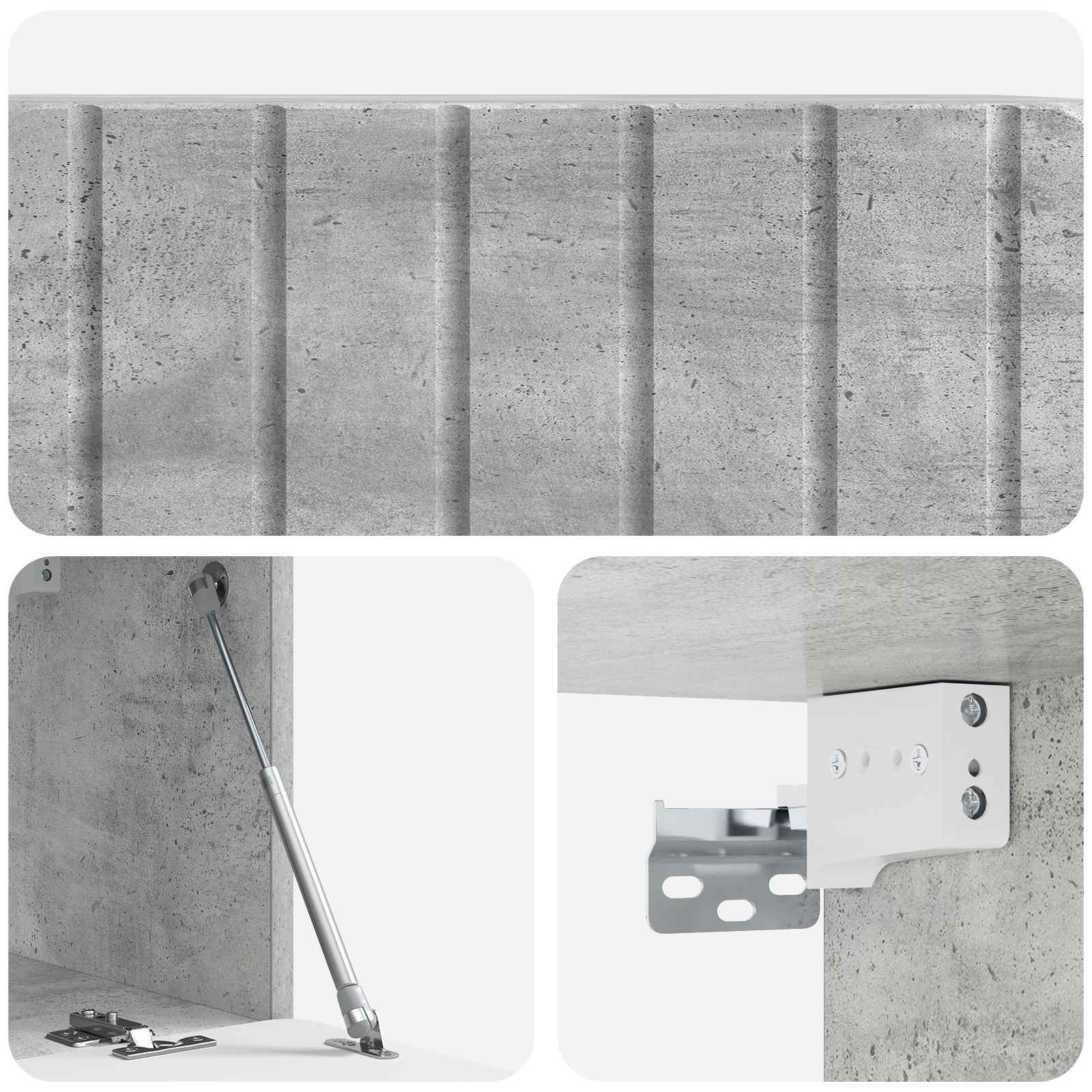 TV ormar za zid Zidne Betonska siva 78,5 x 31 x 30 cm