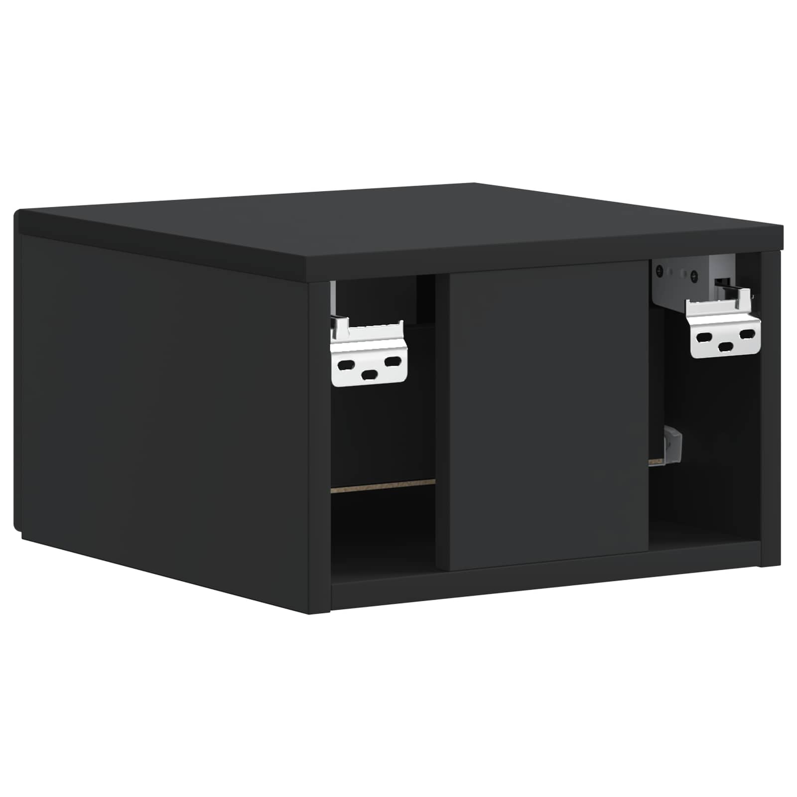 Noćni ormarić za montažu na zid 2 pcs Crna 33 x 34,5 x 20 cm