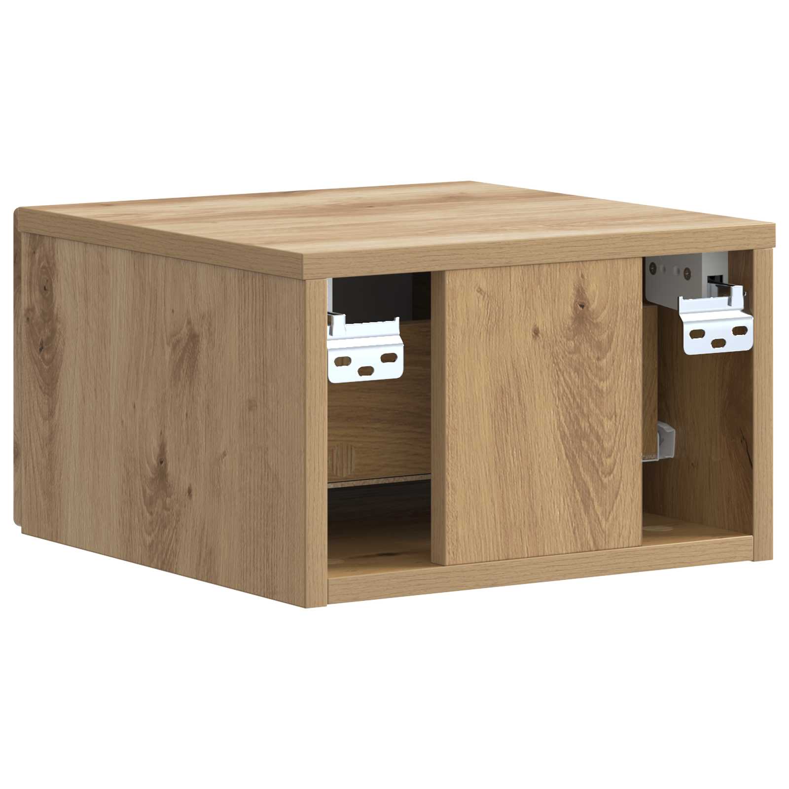 Noćni ormarić za montažu na zid s ladicama 2 pcs Hrast artisan