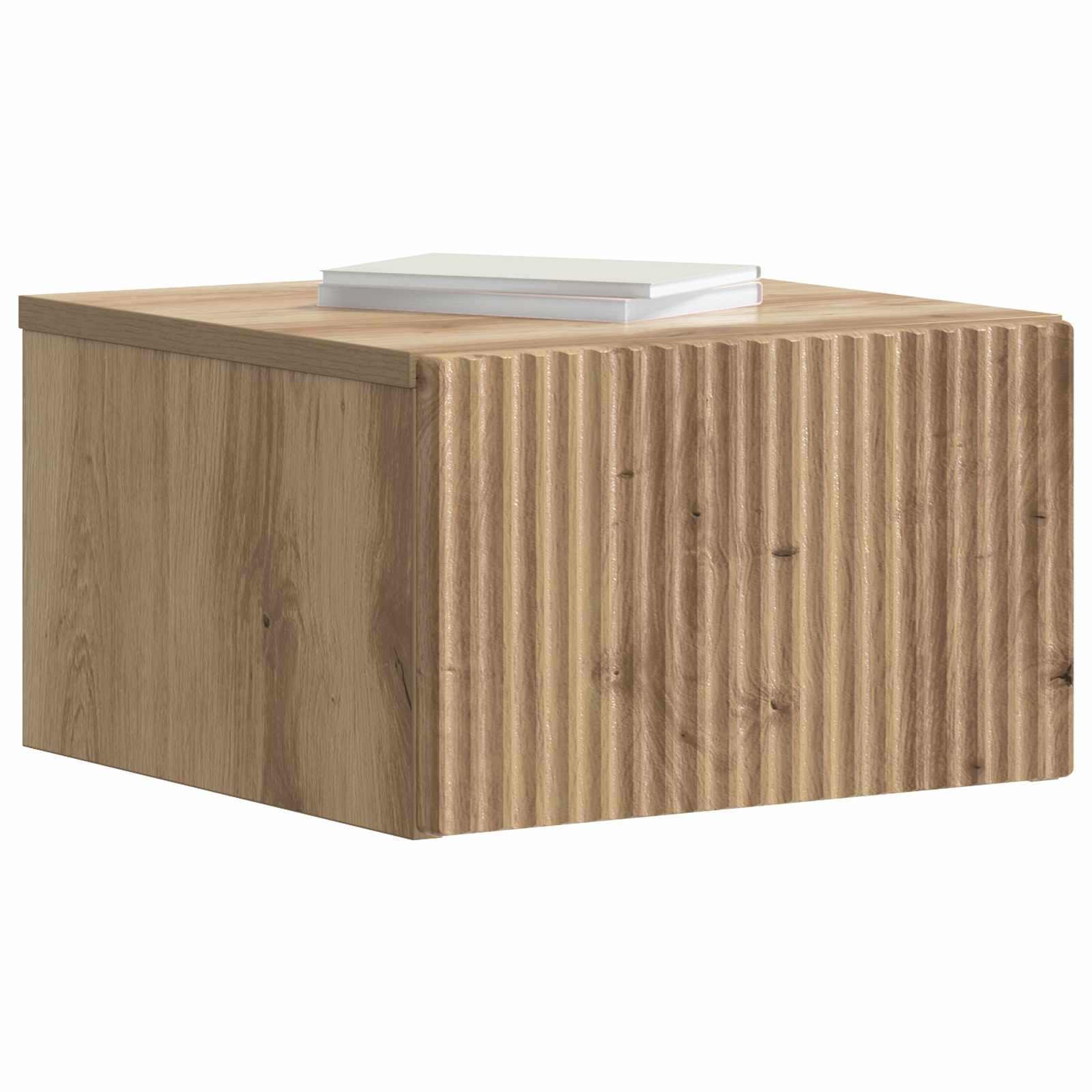 Noćni ormarić za montažu na zid s ladicama 2 pcs Hrast artisan