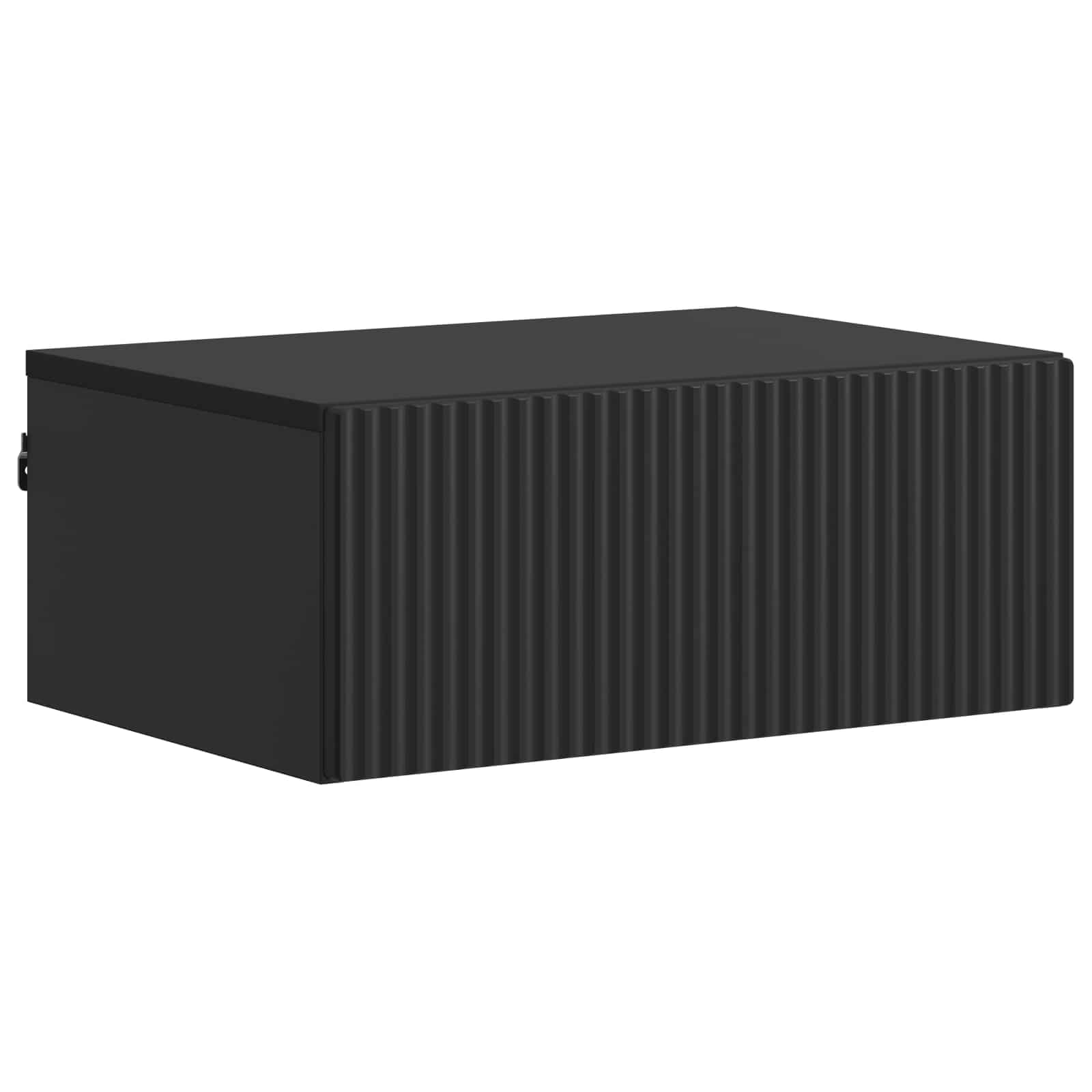 Noćni ormarić za montažu na zid 2 pcs Crna 49 x 34,5 x 20 cm