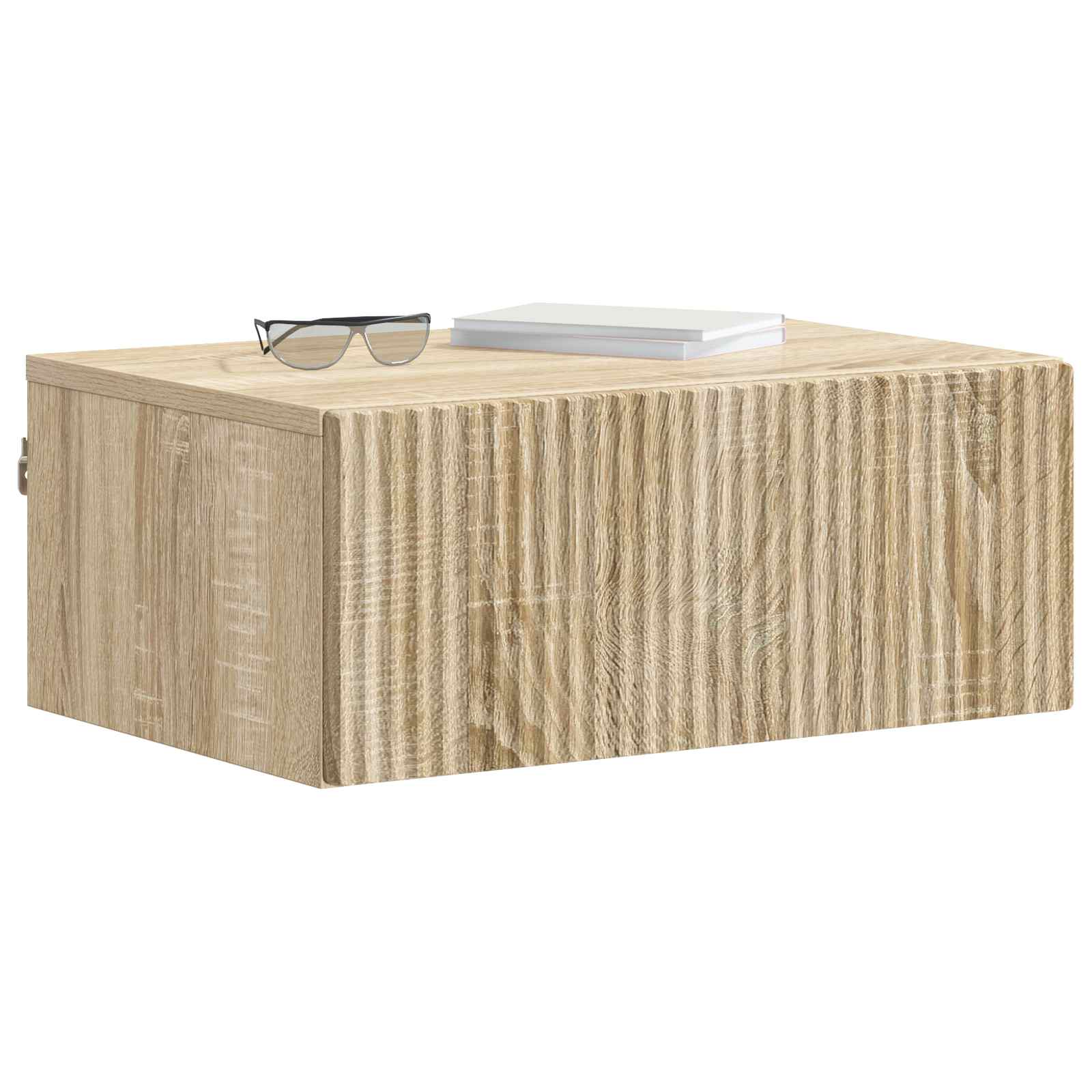 Noćni ormarić za montažu na zid s ladicama 2 pcs Hrast sonoma