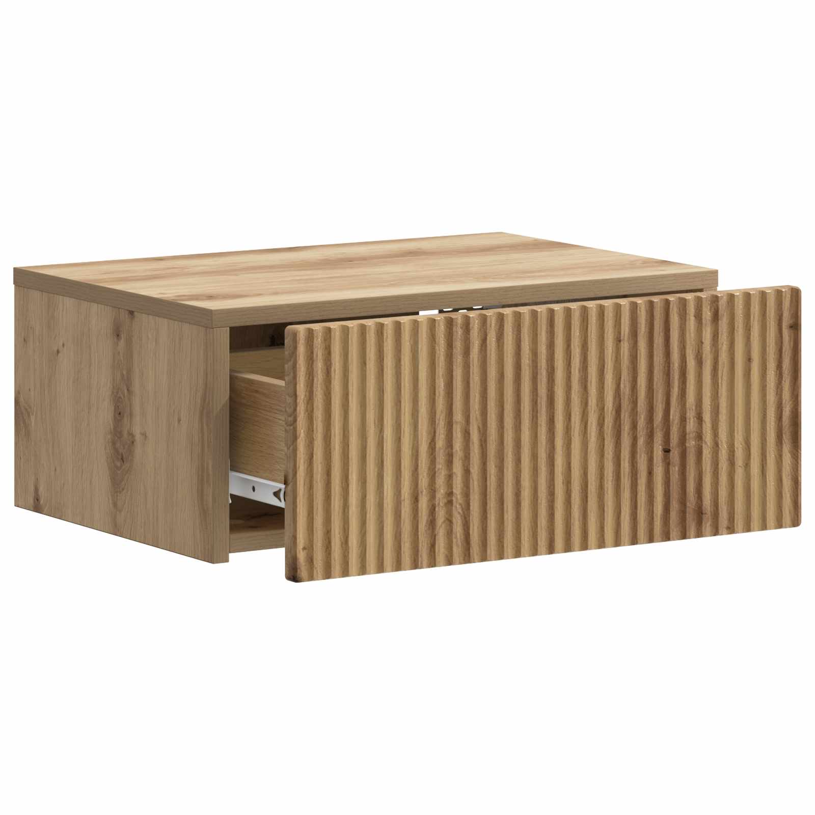 Noćni ormarić za montažu na zid s ladicama 2 pcs Hrast artisan