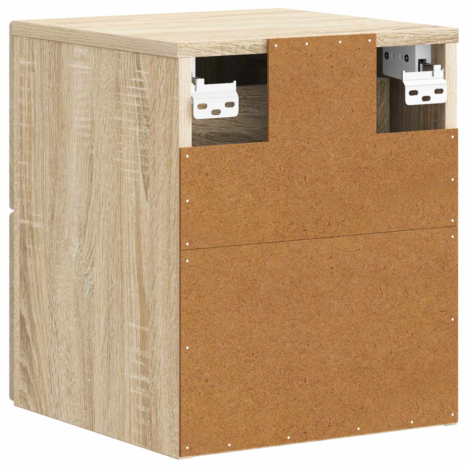 Noćni ormarić za montažu na zid s ladicama 2 pcs Hrast sonoma