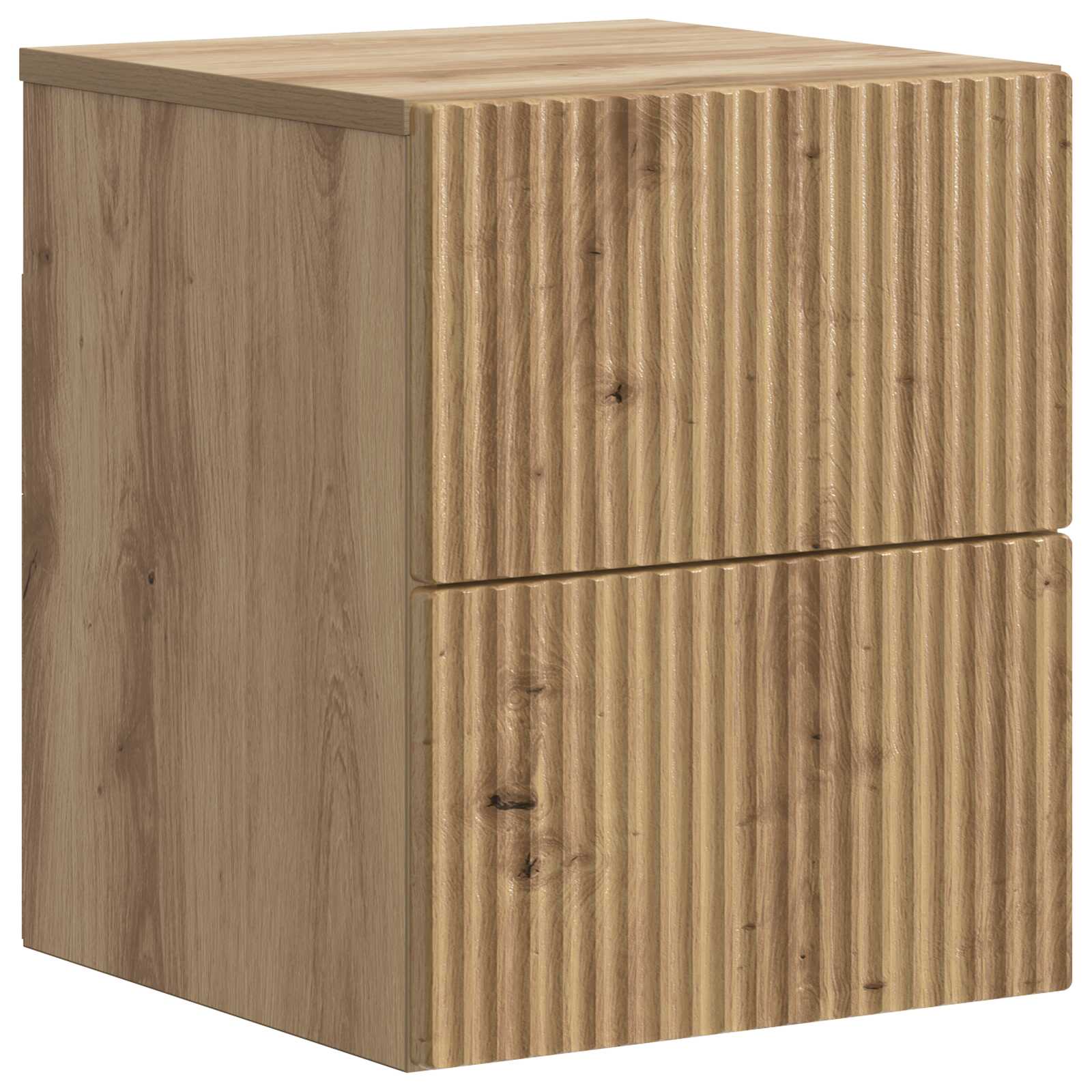 Noćni ormarić za montažu na zid s ladicama 2 pcs Hrast artisan