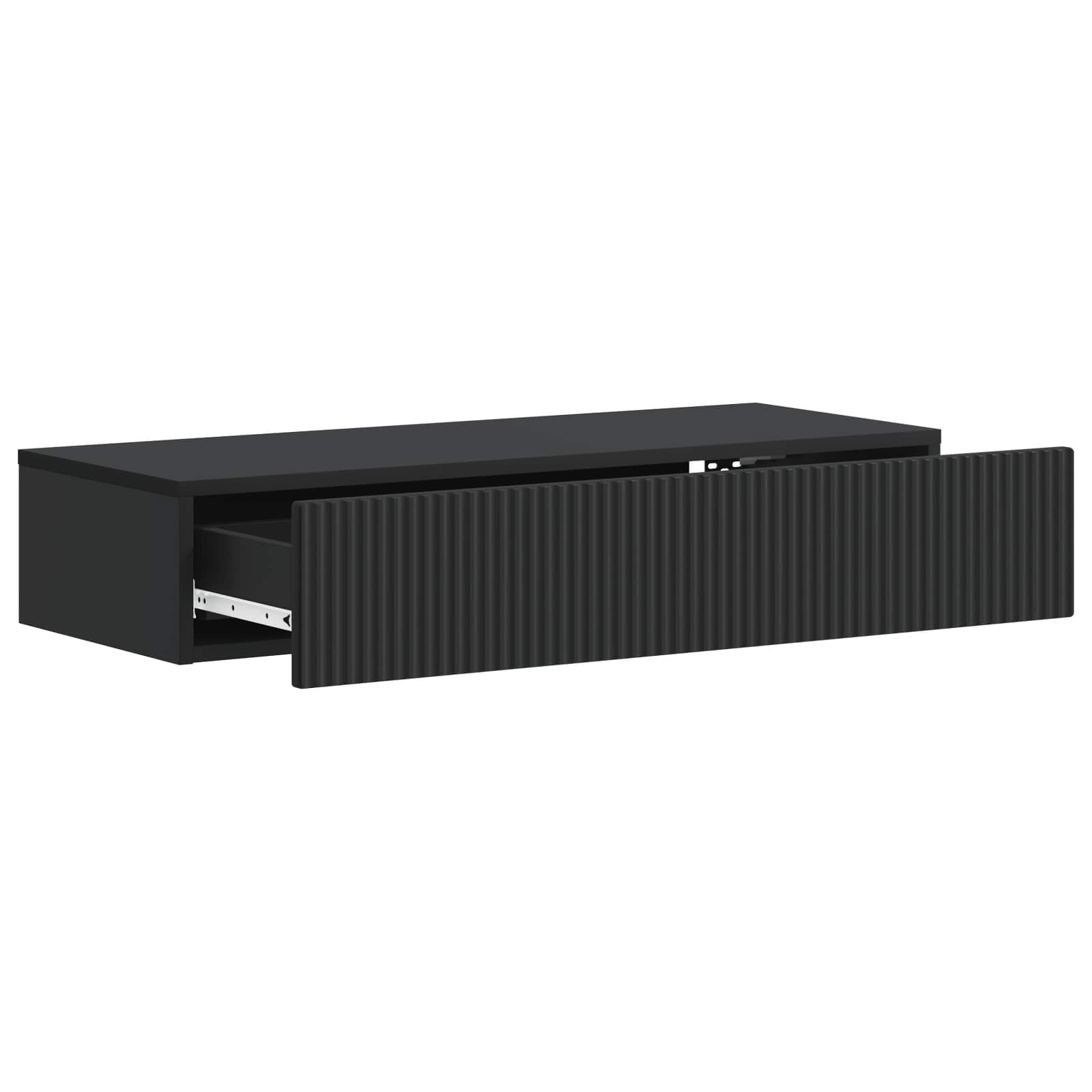 Stolna montirana na zid Crna 87,5 x 34,5 x 17 cm