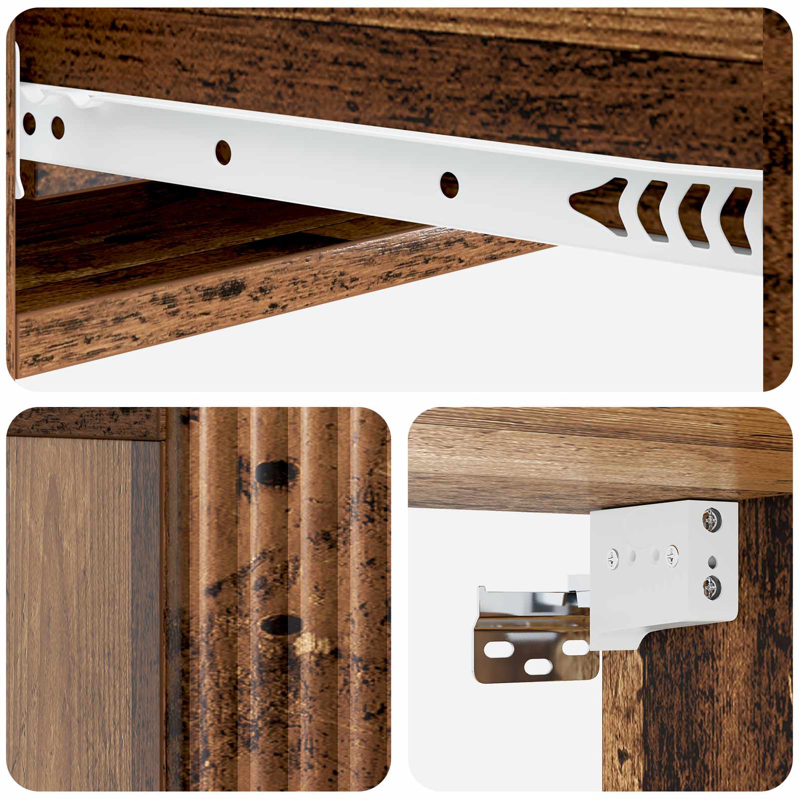 Stolna montirana na zid Staro drvo 87,5 x 34,5 x 17 cm
