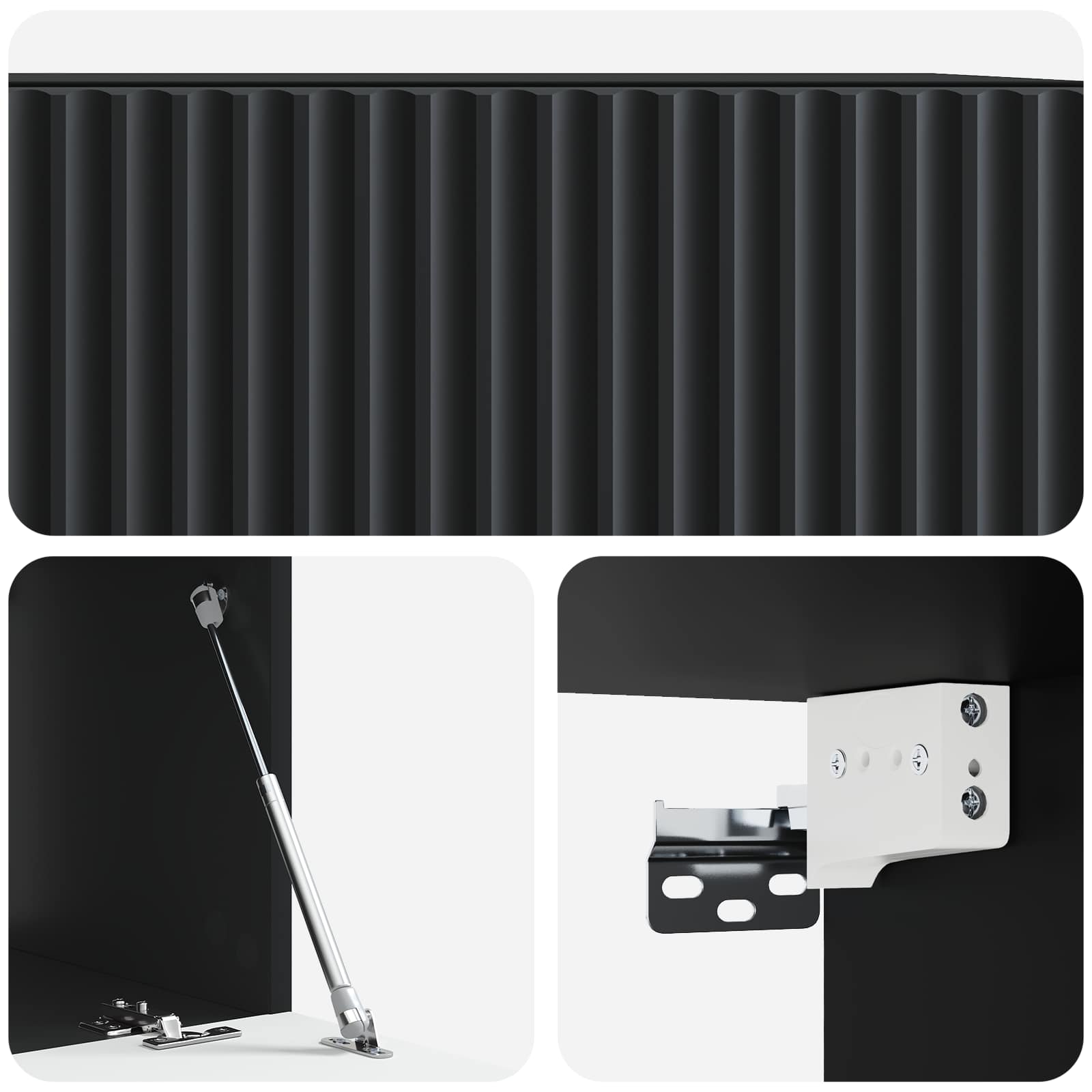 TV ormar za zid Zidne Crna 59,5 x 41 x 30 cm Konstruirano drvo