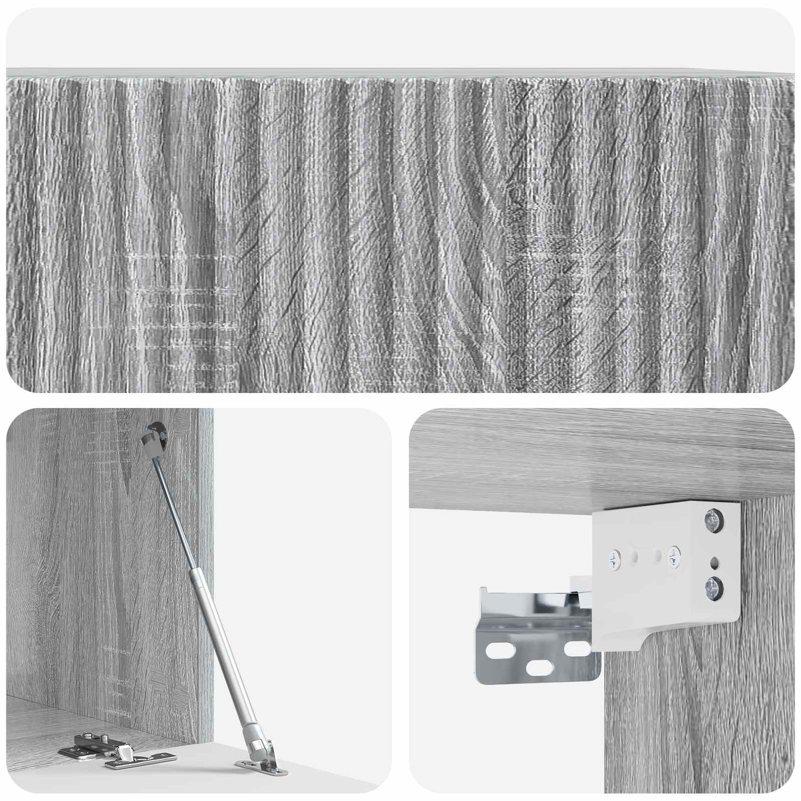 TV ormar za zid Siva sonoma 59,5 x 41 x 30 cm Konstruirano drvo