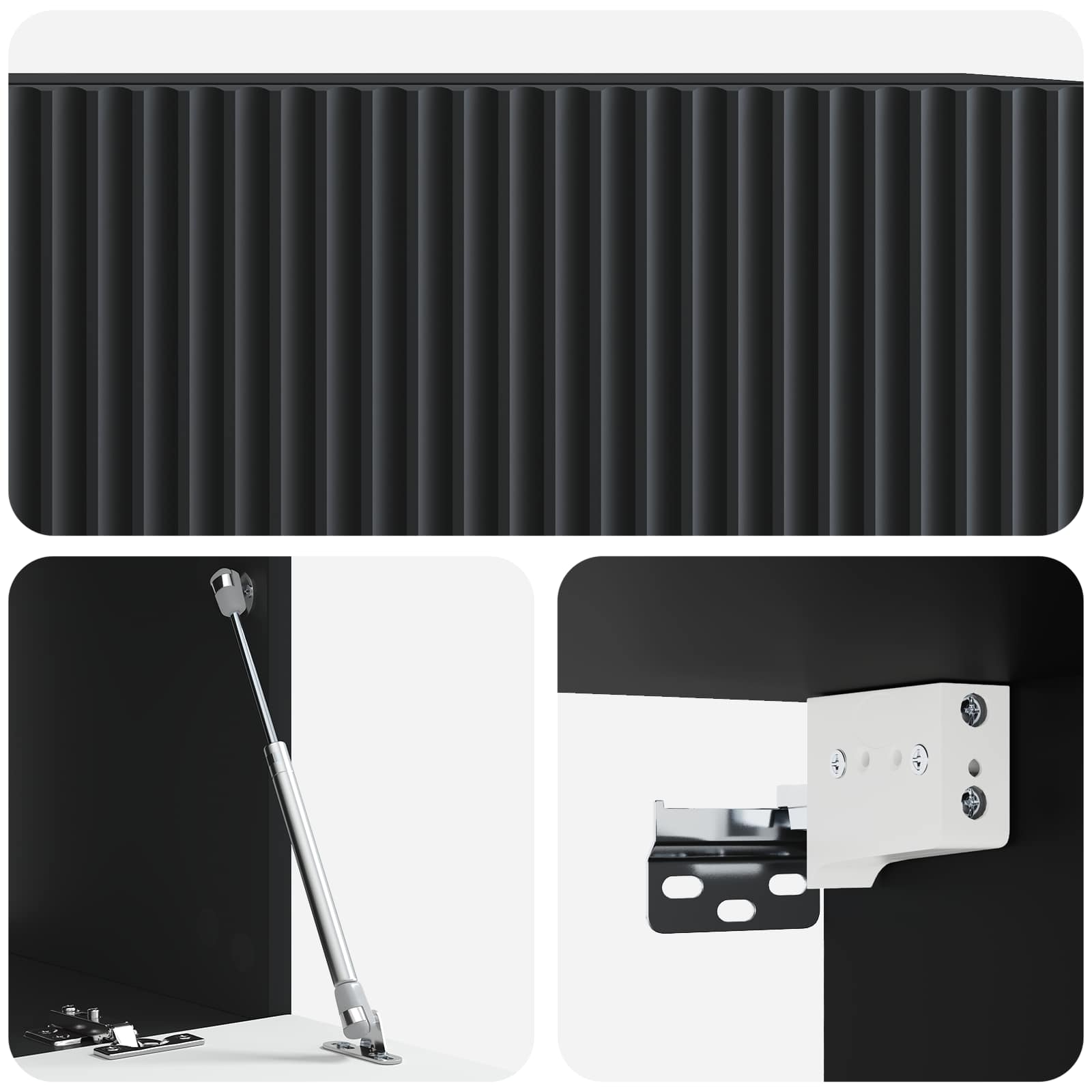 TV ormar za zid Zidne Crna 78,5 x 41 x 30 cm Konstruirano drvo