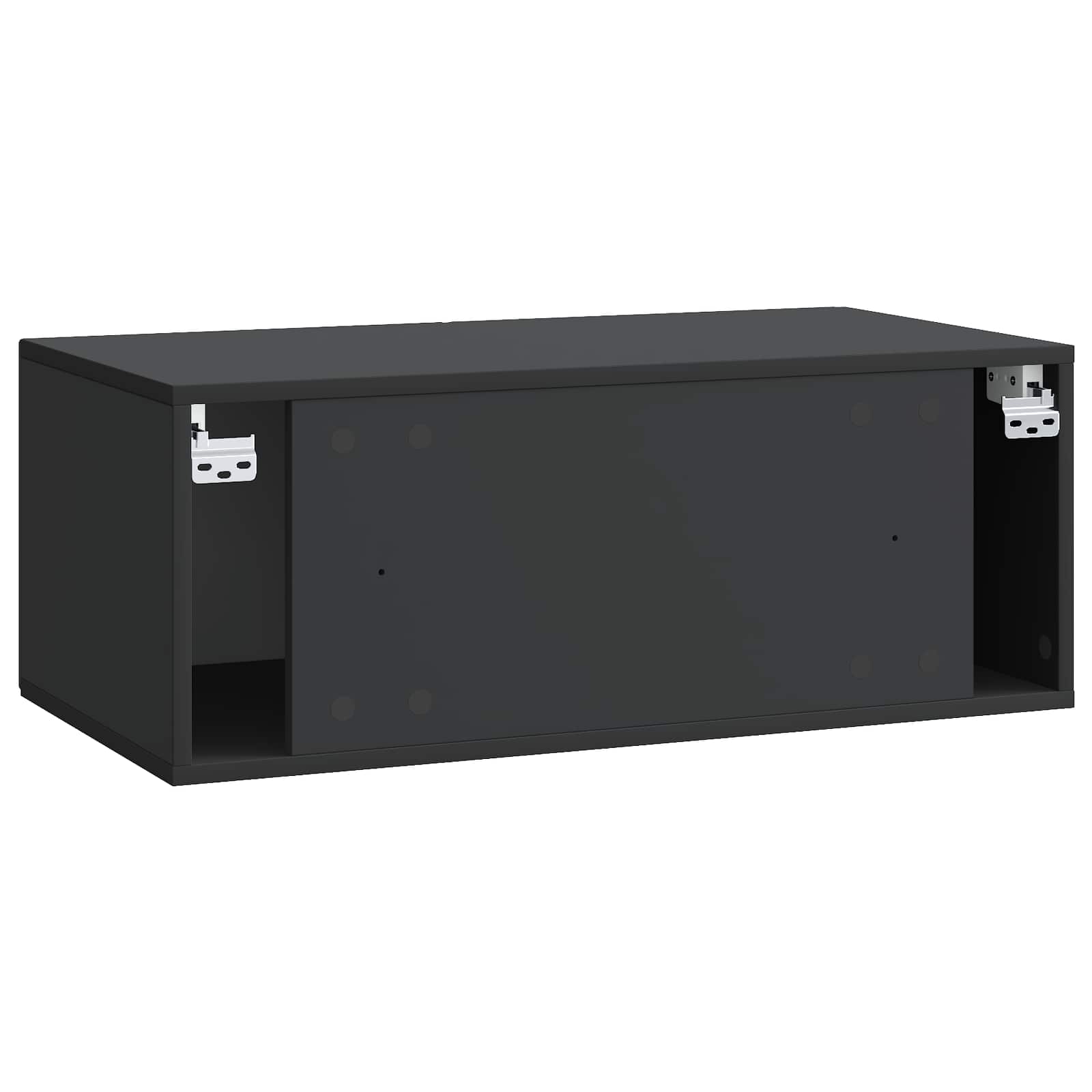 TV ormar za zid Zidne Crna 78,5 x 41 x 30 cm Konstruirano drvo