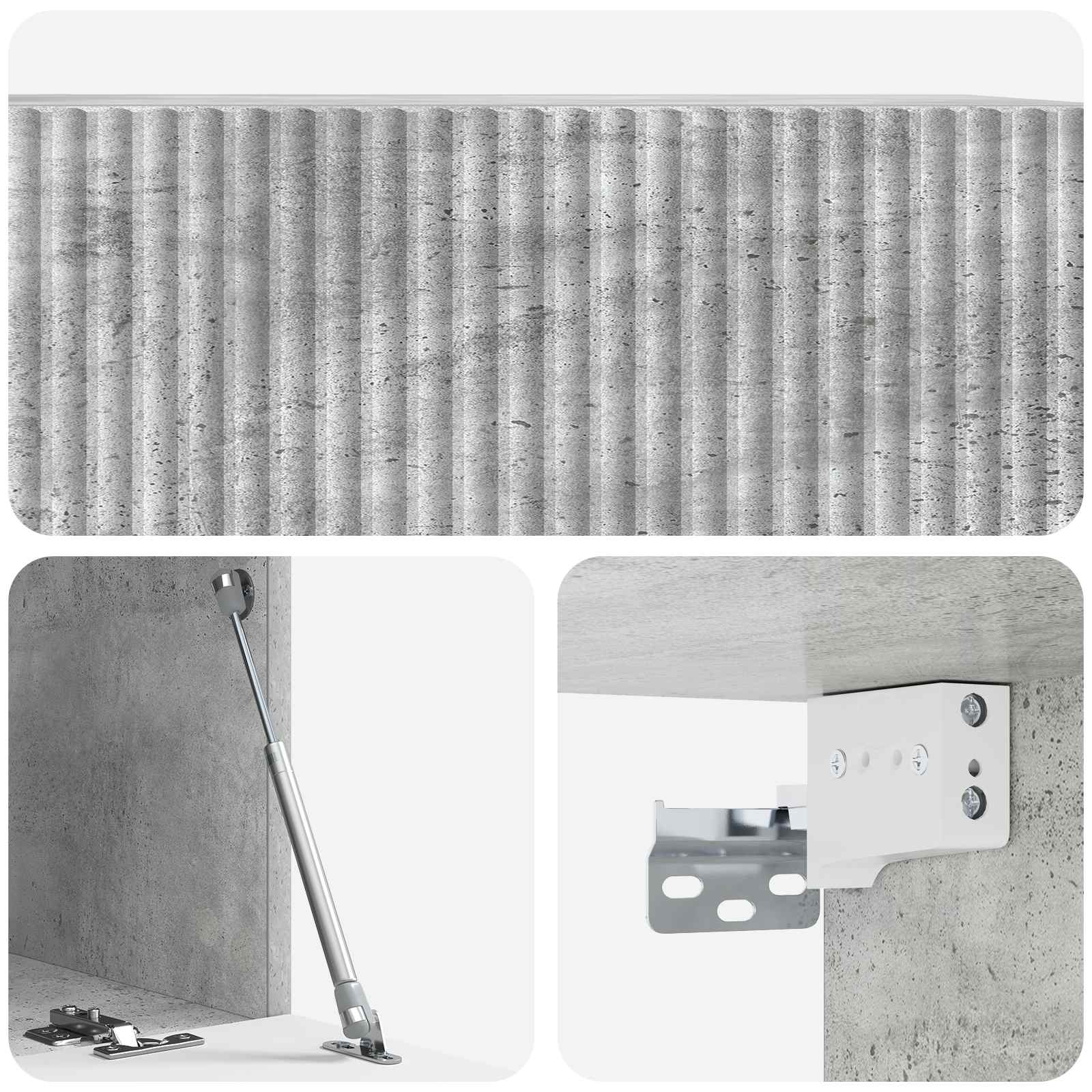 TV ormar za zid Zidne Betonska siva 78,5 x 41 x 30 cm