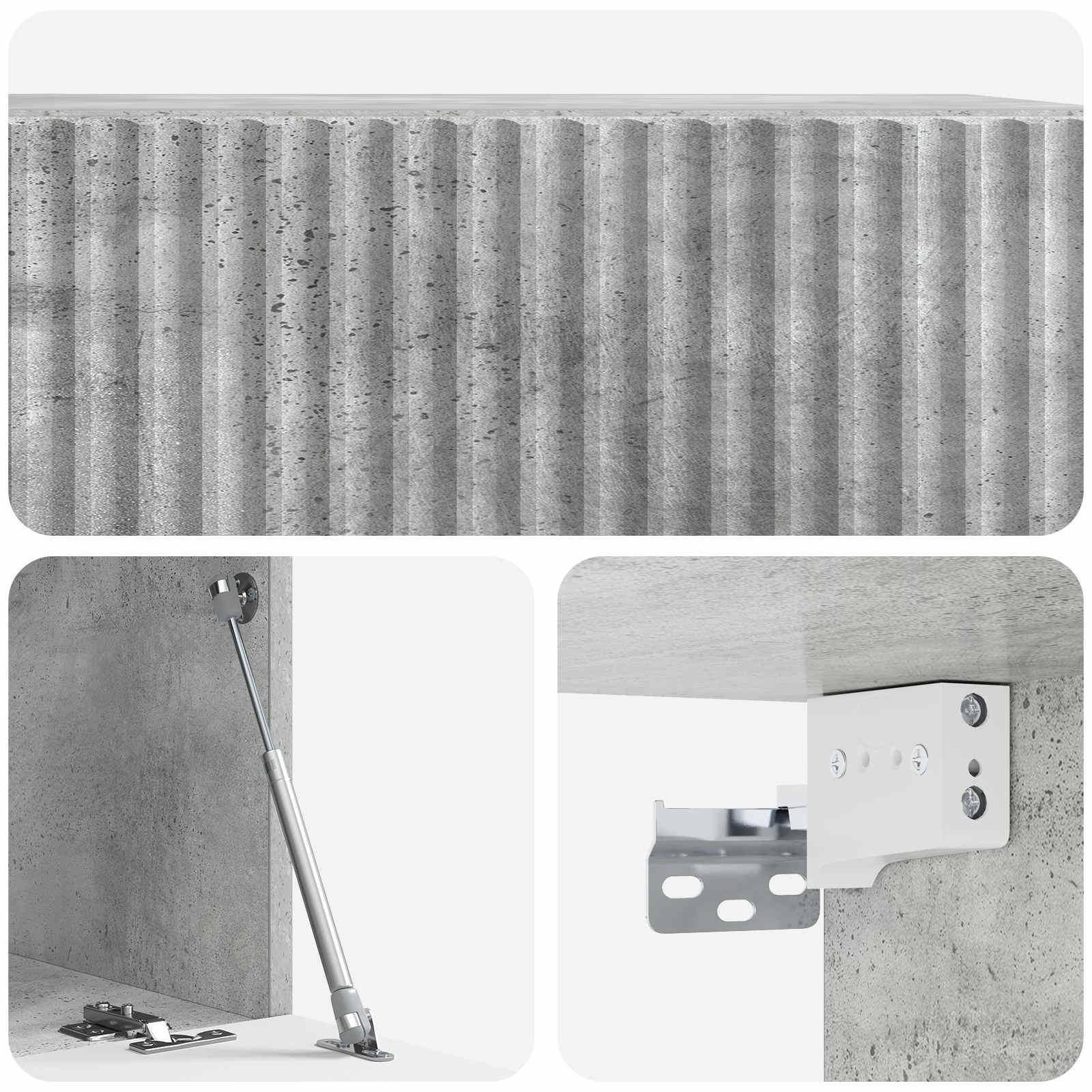 TV ormar za zid Zidne Betonska siva 59,5 x 31 x 30 cm