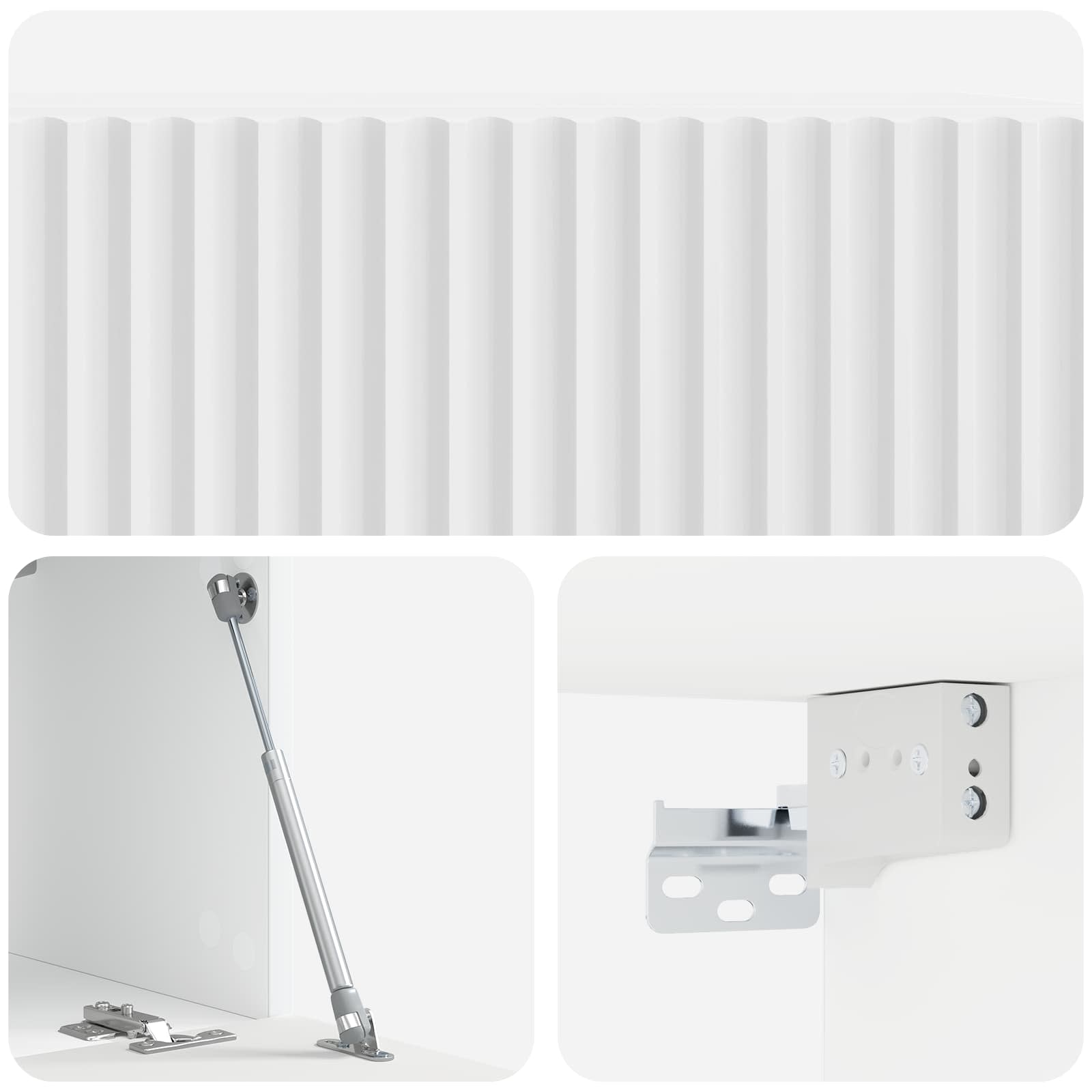 TV ormar za zid Zidne Bijela visokog sjaja 59,5 x 31 x 30 cm