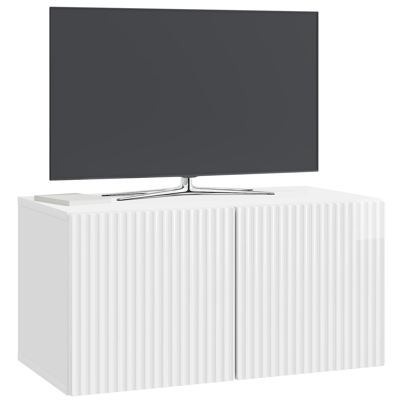 TV ormar za zid Zidne Bijela visokog sjaja 59,5 x 31 x 30 cm