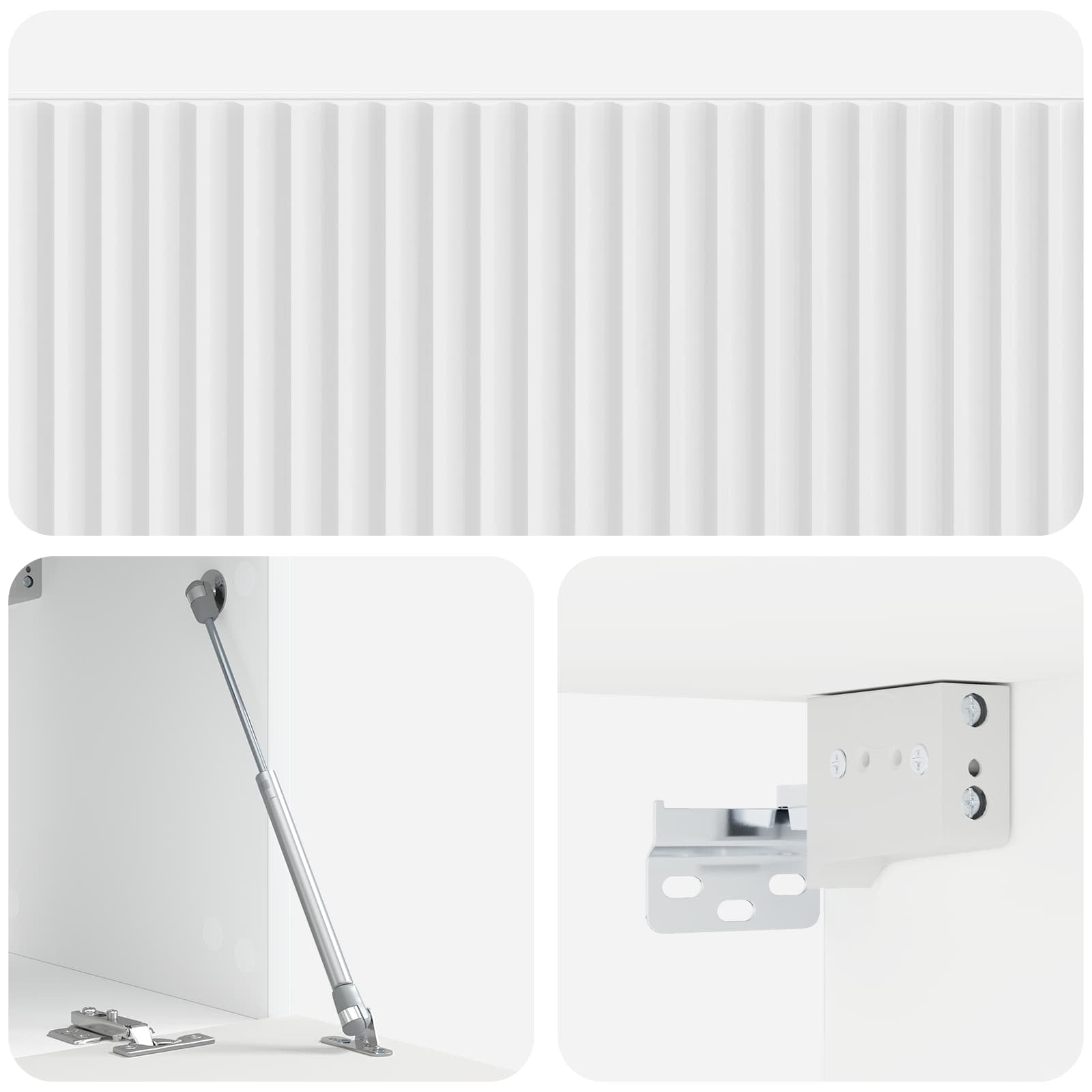 TV ormar za zid Zidne Bijela visokog sjaja 78,5 x 31 x 30 cm