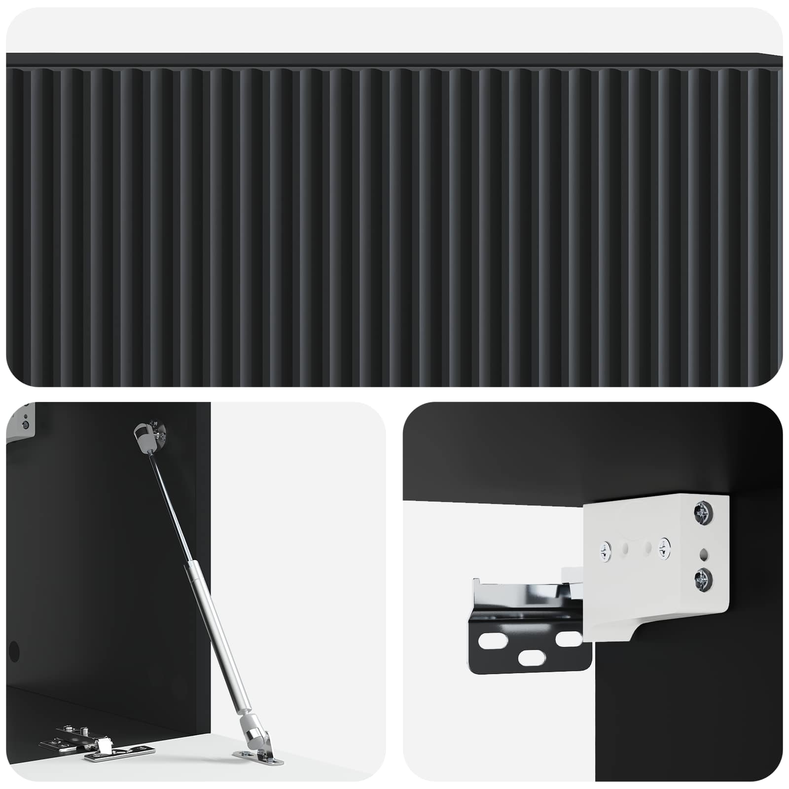 TV ormar za zid Zidne Crna 98 x 31 x 30 cm Konstruirano drvo