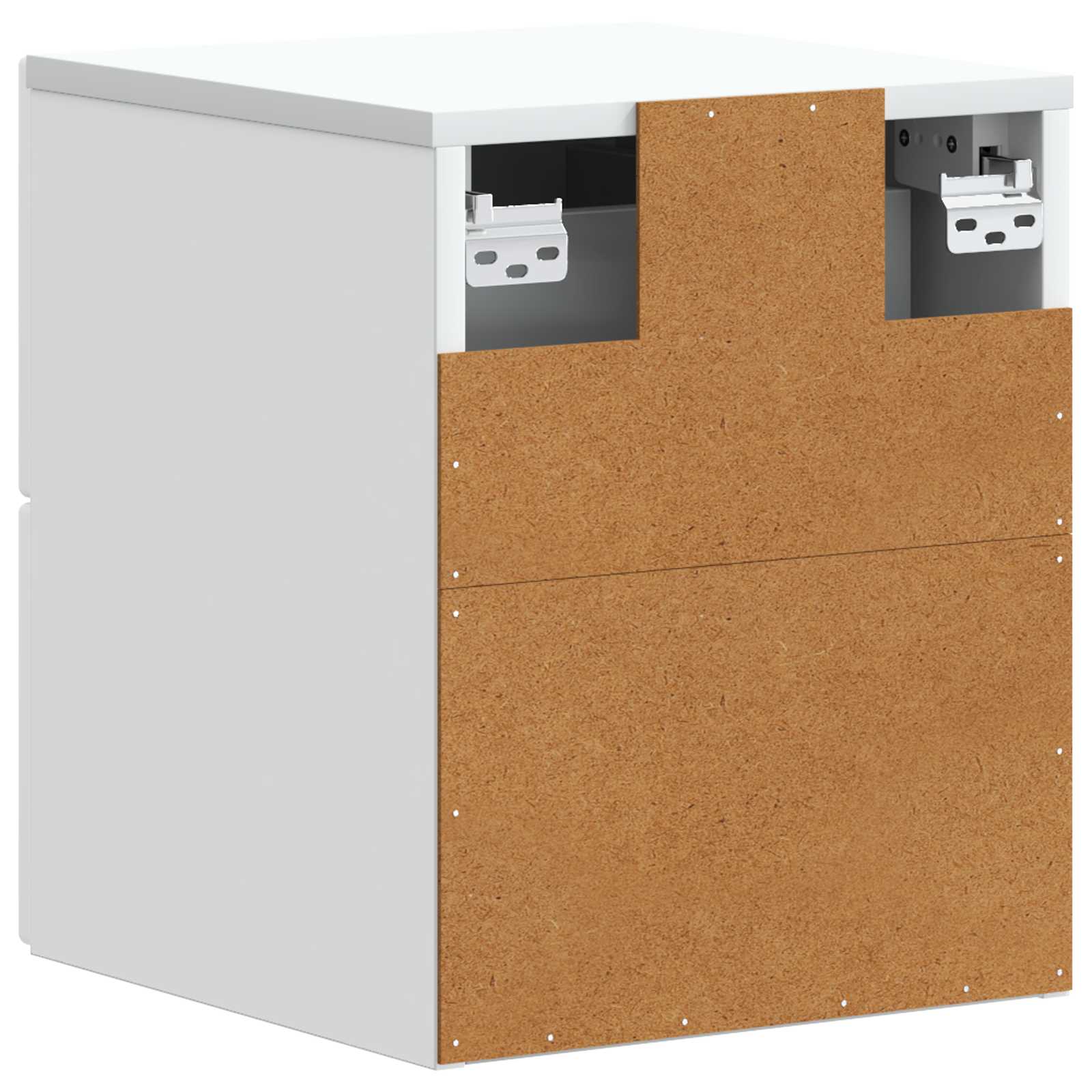 Noćni ormarić za montažu na zid 2 pcs Bijela 34,5 x 33 x 40 cm