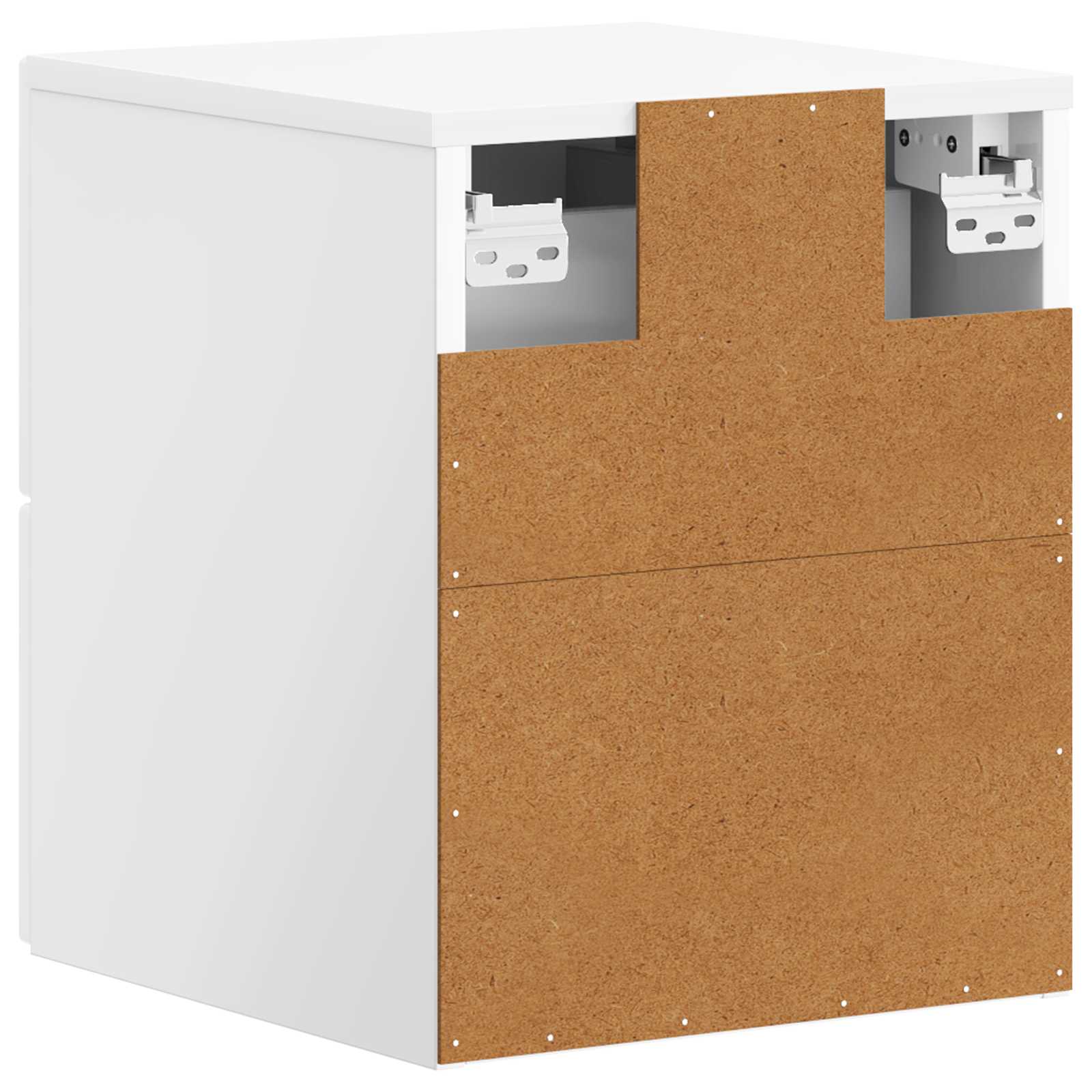 Noćni ormarić za montažu na zid 2 pcs Bijela visokog sjaja