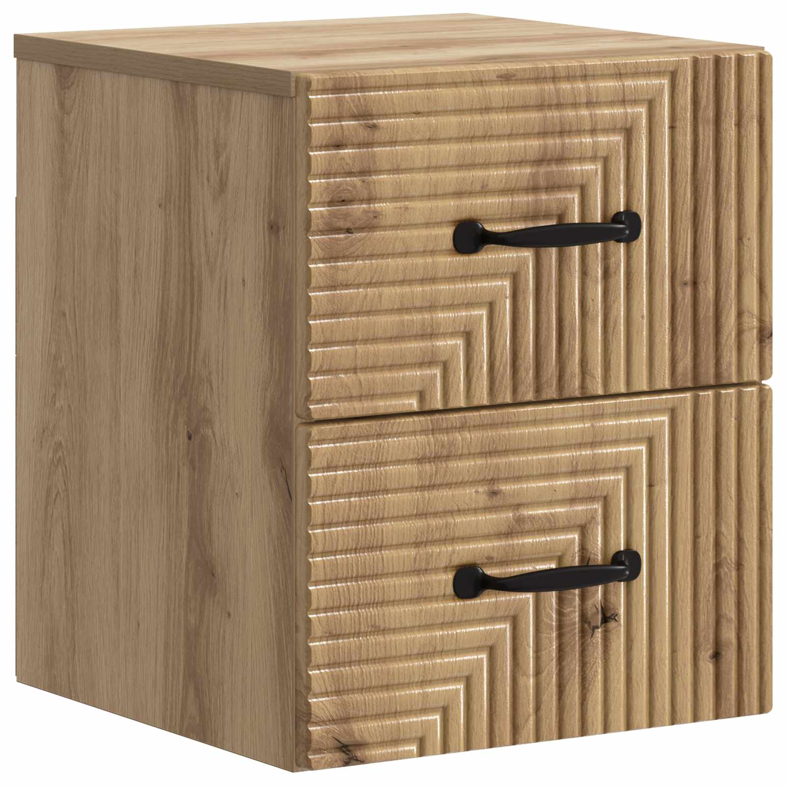 Noćni ormarić za montažu na zid s ladicama 2 pcs Hrast artisan