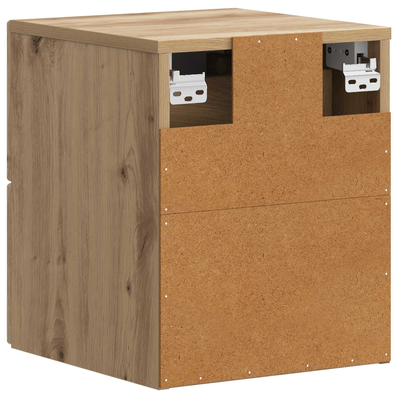 Noćni ormarić za montažu na zid s ladicama 2 pcs Hrast artisan