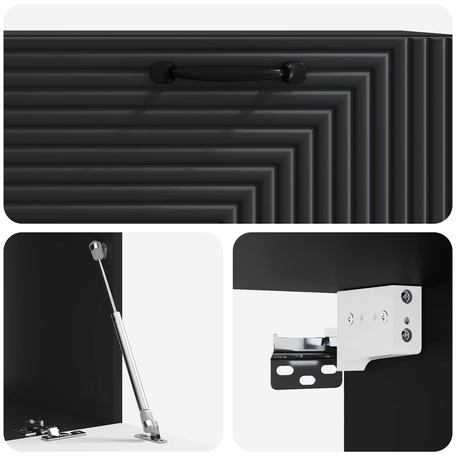 TV ormar za zid Zidne Crna 78,5 x 41 x 30 cm Konstruirano drvo