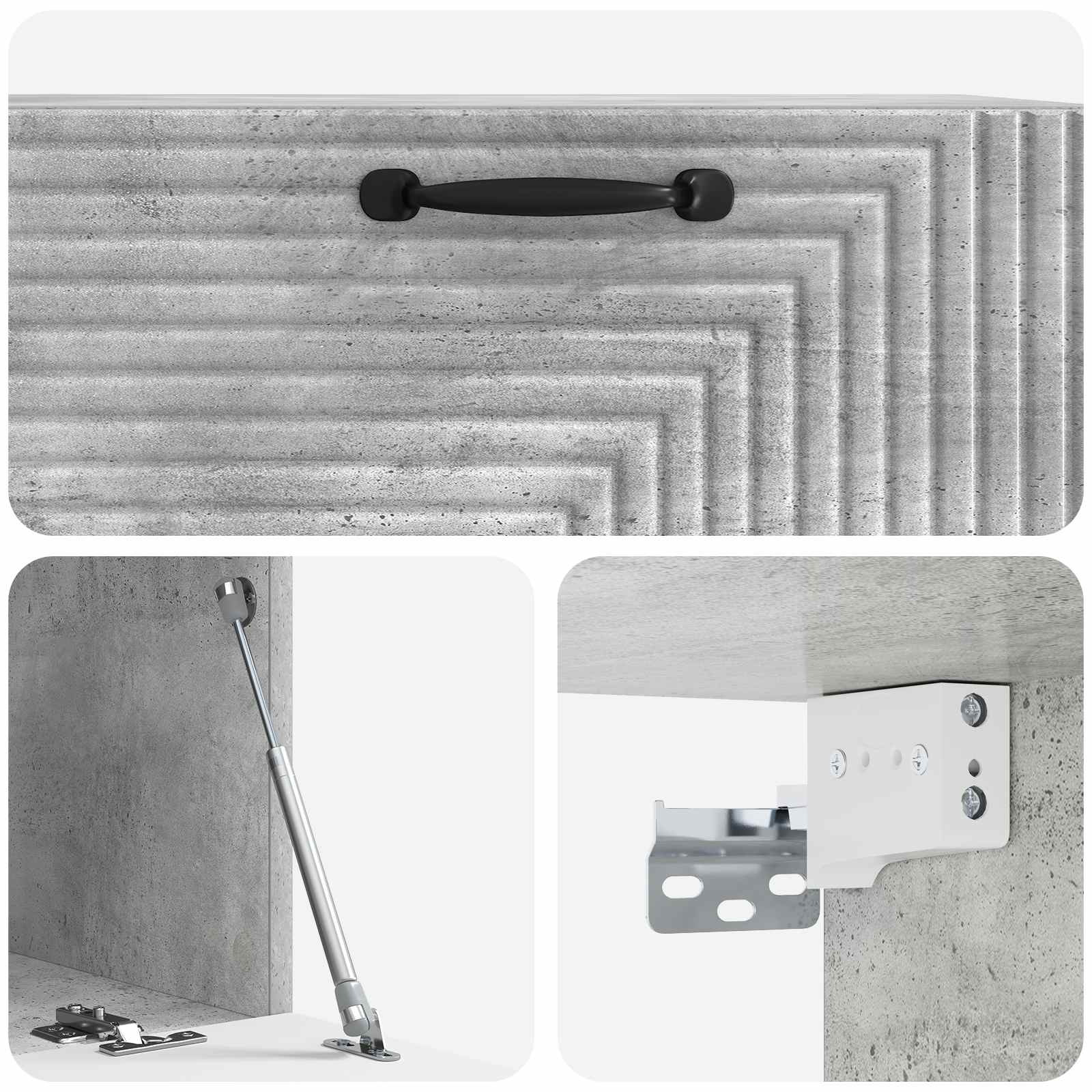 TV ormar za zid Zidne Betonska siva 78,5 x 41 x 30 cm