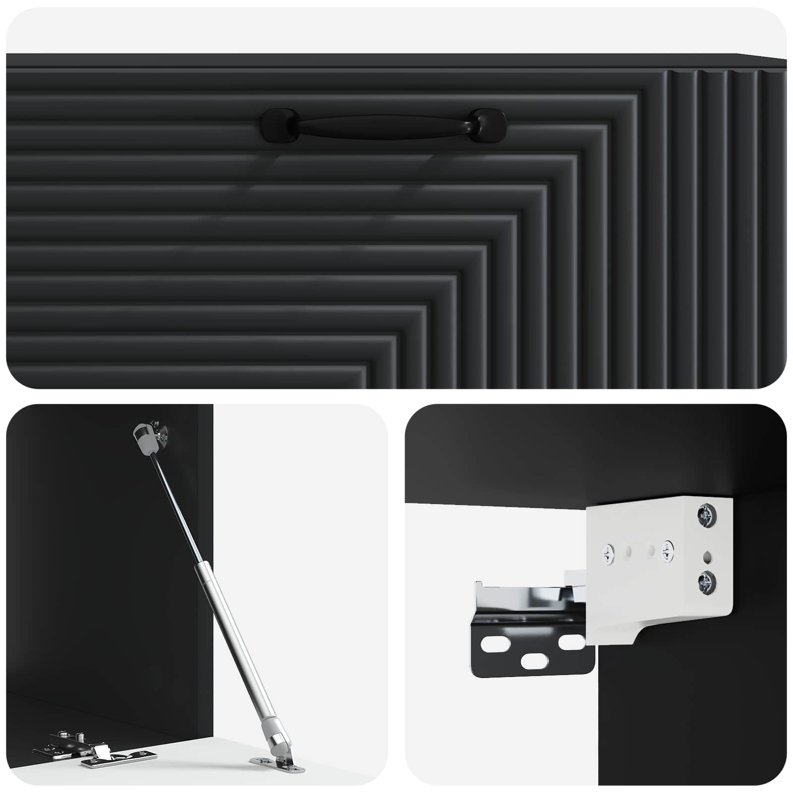 TV ormar za zid Zidne Crna 98 x 41 x 30 cm Konstruirano drvo