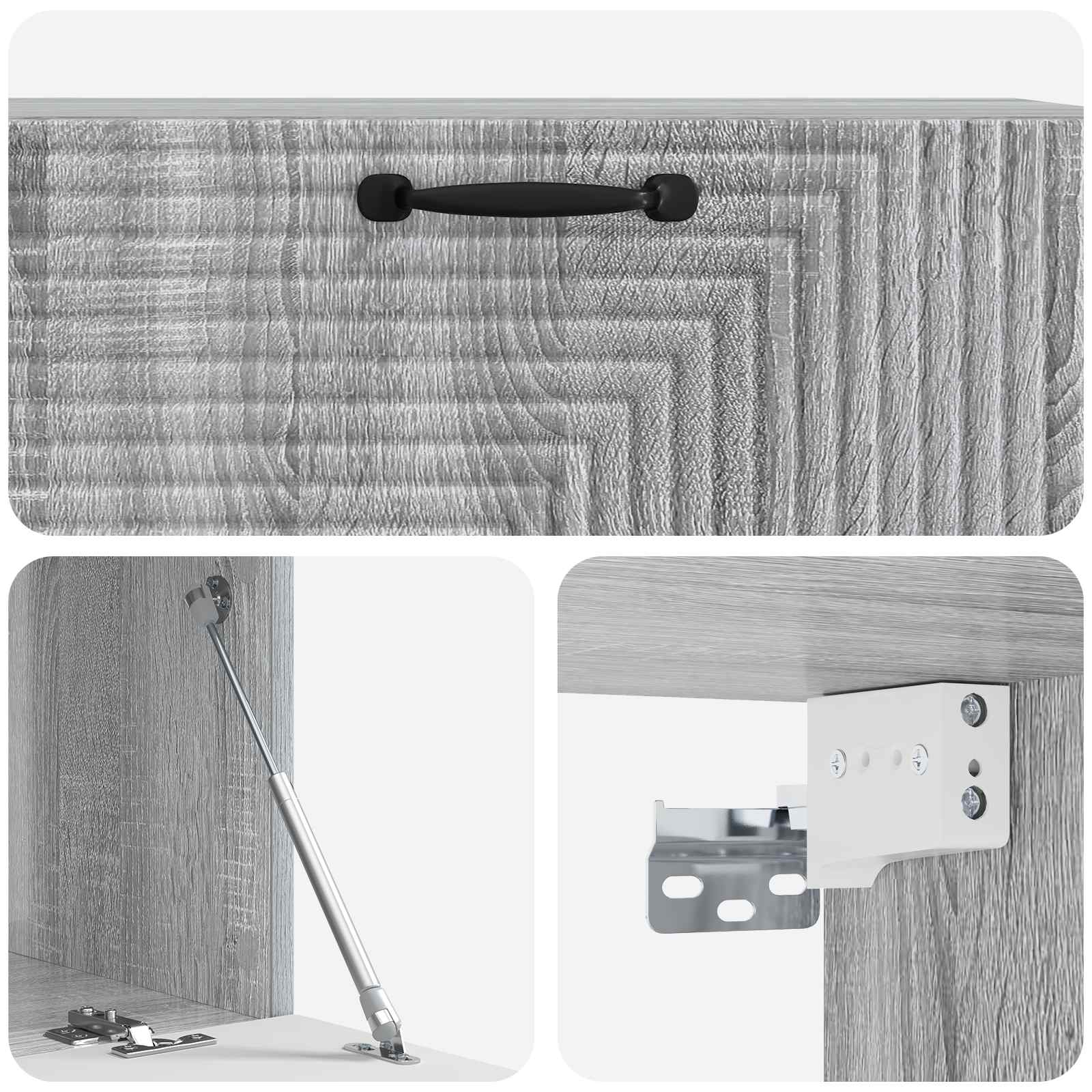 TV ormar za zid Siva sonoma 98 x 41 x 30 cm Konstruirano drvo