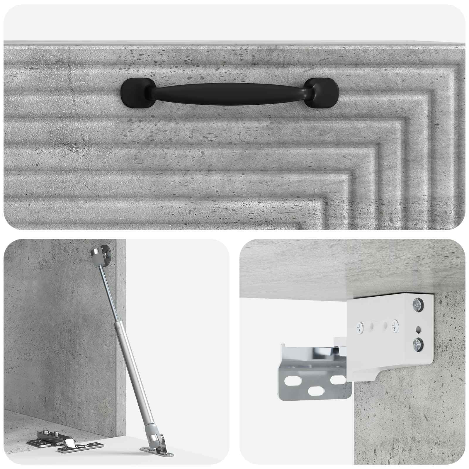 TV ormar za zid Zidne Betonska siva 59,5 x 31 x 30 cm