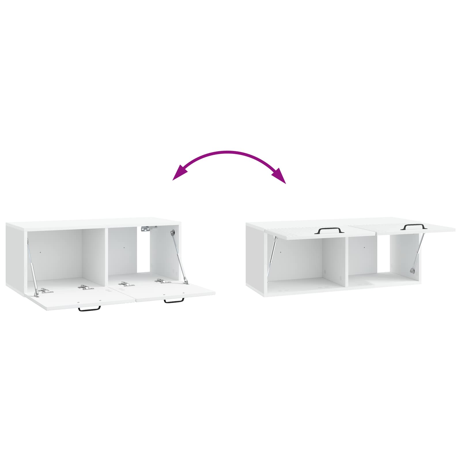 TV ormar za zid Bijela 78,5 x 31 x 30 cm Konstruirano drvo