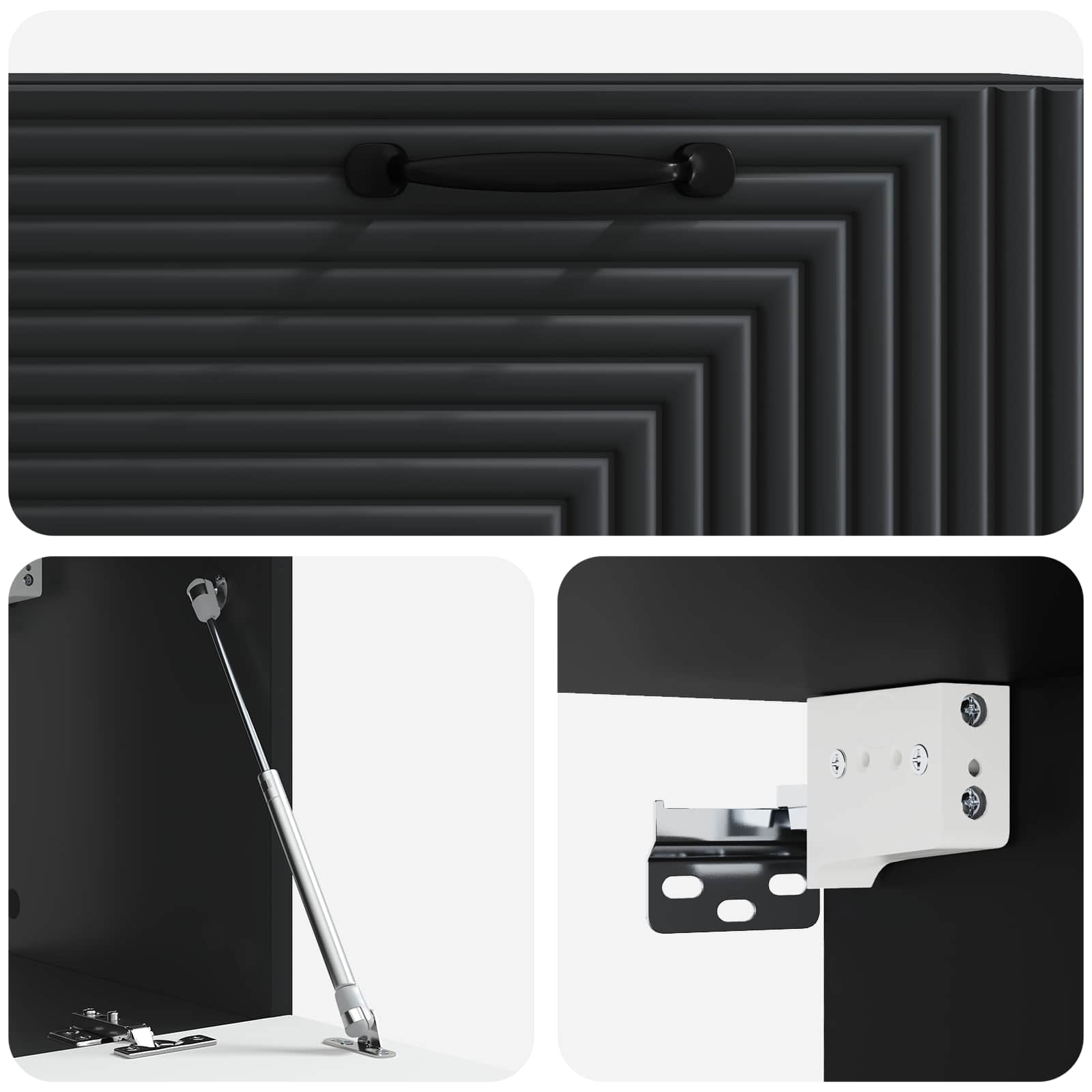 TV ormar za zid Zidne Crna 78,5 x 31 x 30 cm Konstruirano drvo