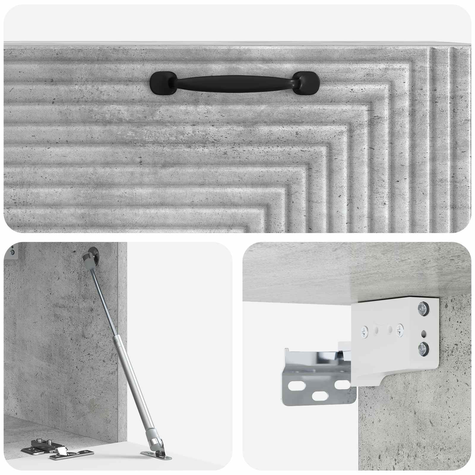 TV ormar za zid Zidne Betonska siva 78,5 x 31 x 30 cm