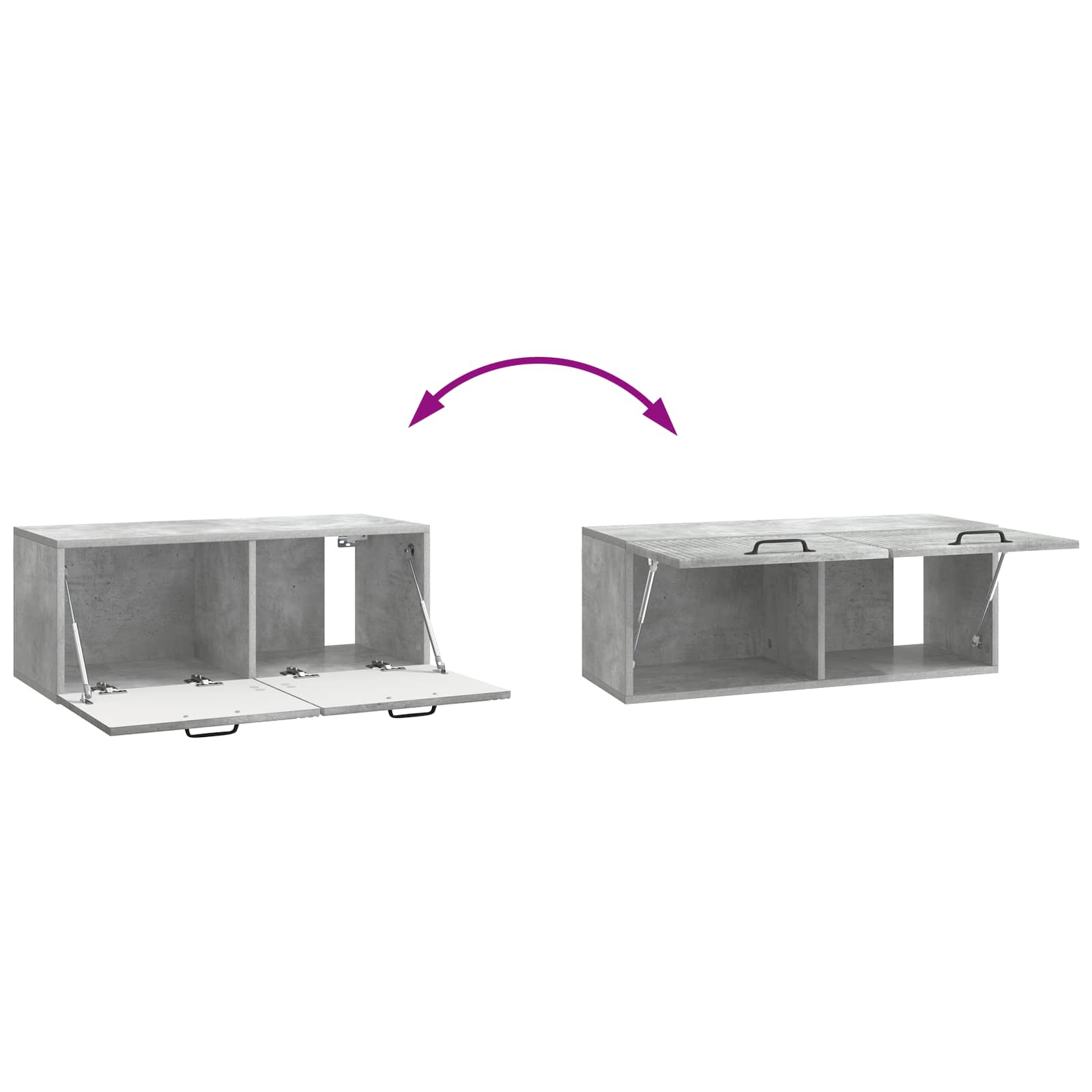 TV ormar za zid Zidne Betonska siva 78,5 x 31 x 30 cm
