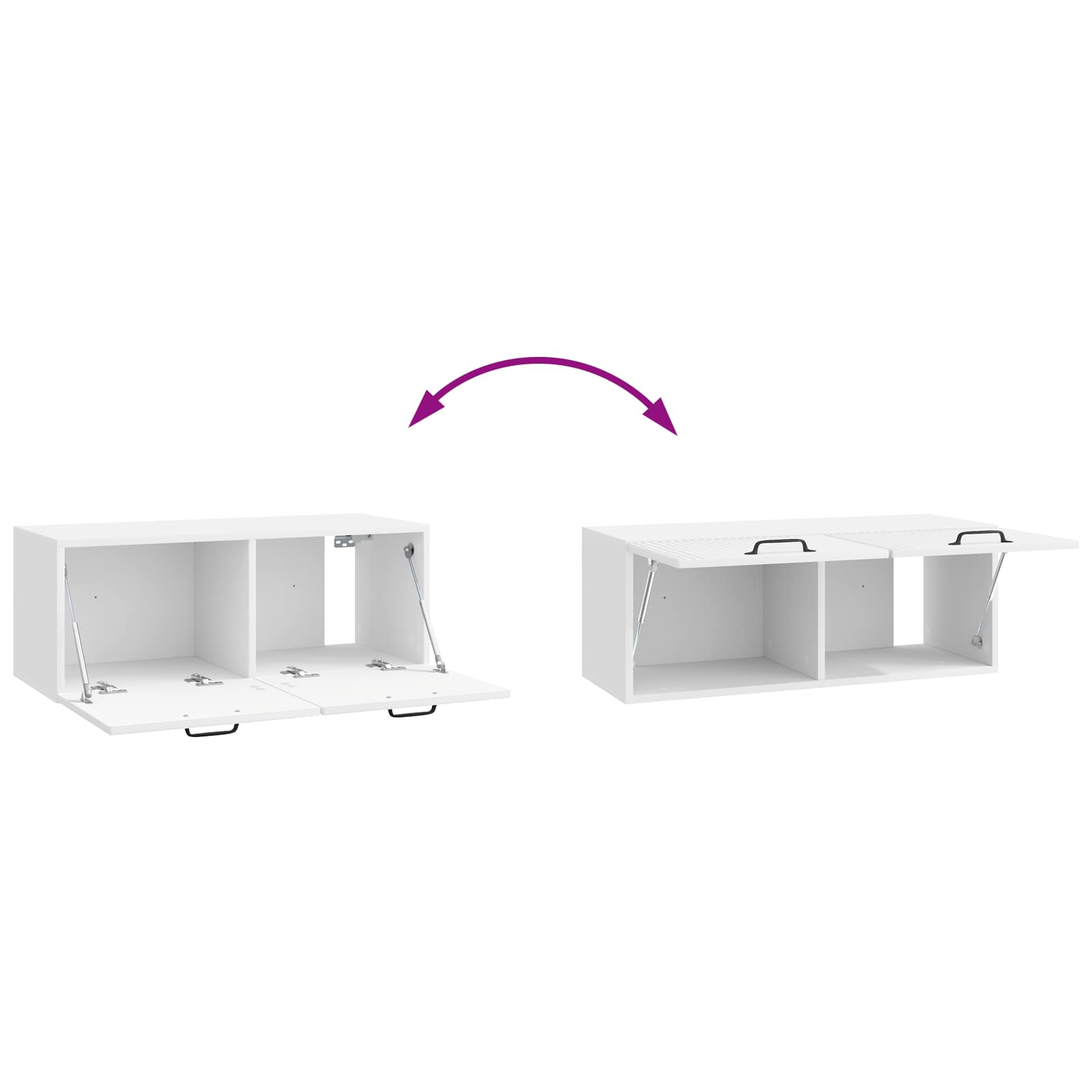 TV ormar za zid Zidne Bijela visokog sjaja 78,5 x 31 x 30 cm