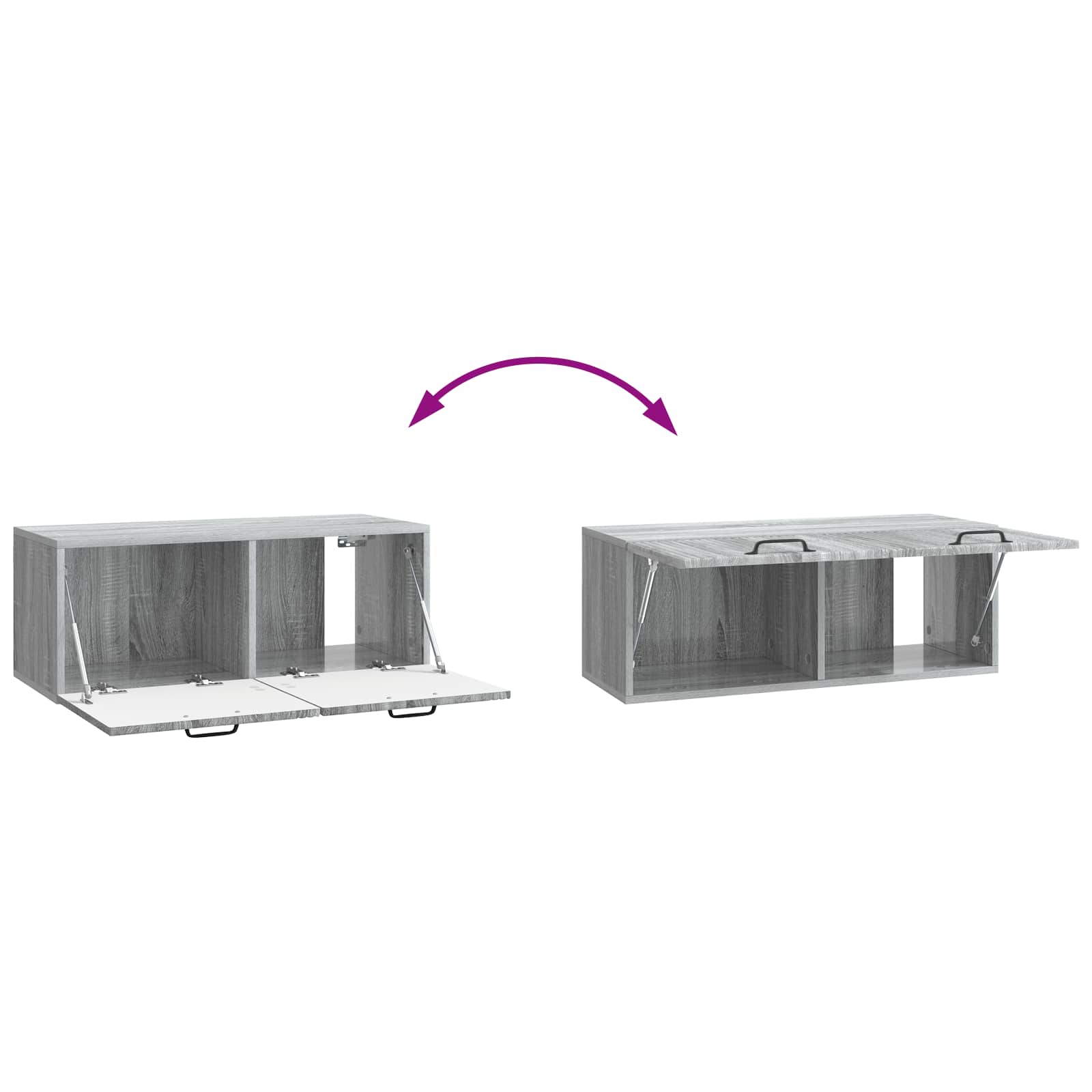 TV ormar za zid Siva sonoma 78,5 x 31 x 30 cm Konstruirano drvo